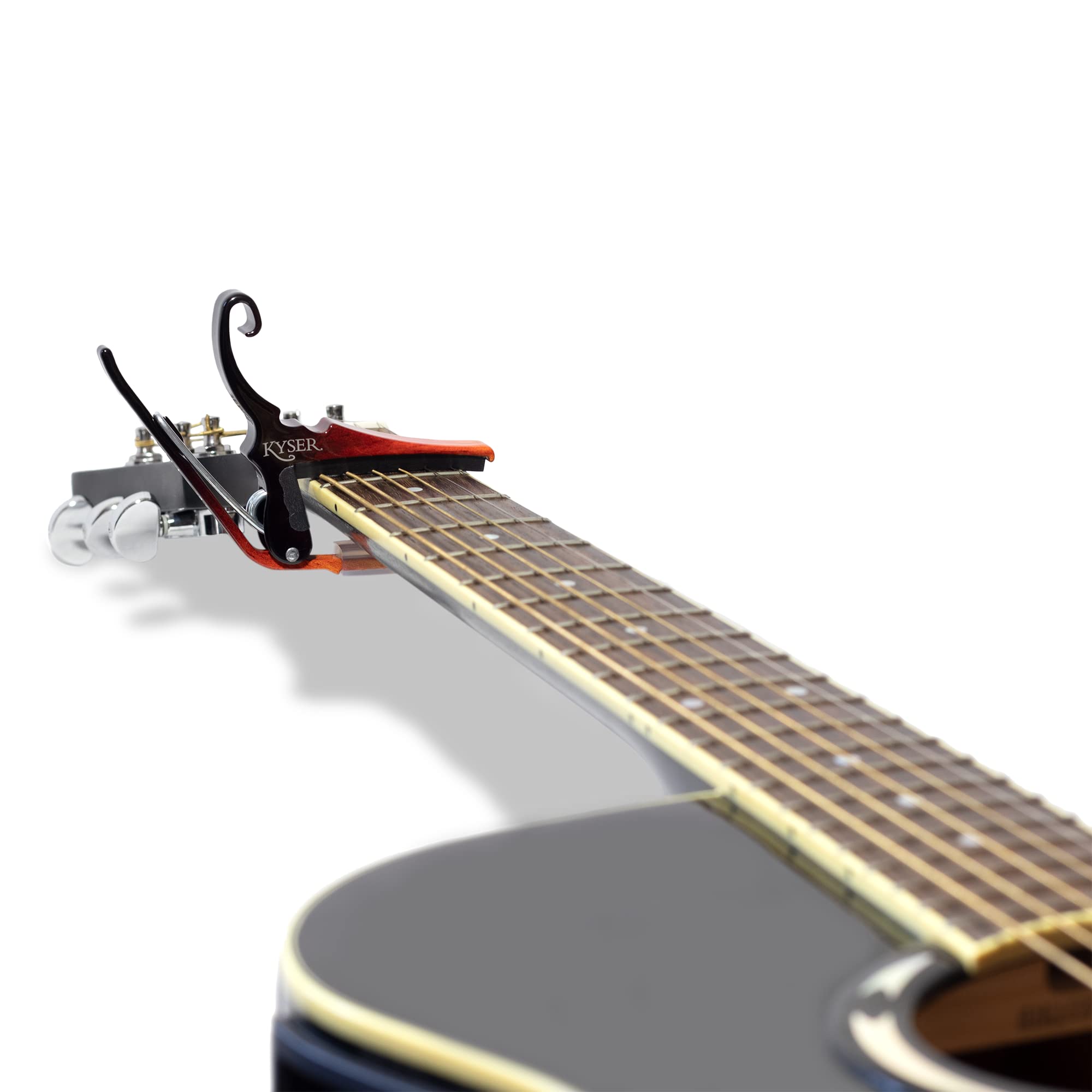 Kyser Quick-Change Guitar Capo for 6-string acoustic guitars, Sunburst, KG6SNBA