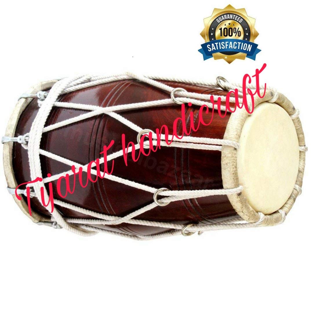 Tijarat Online Store Musical Bolt Tuned Sheesham Wood Gajra Dholak