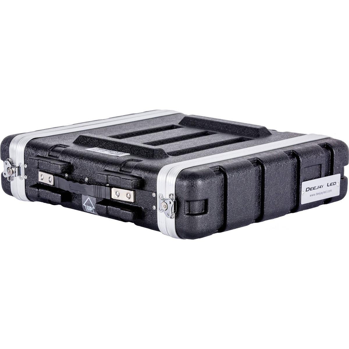 Fly Drive Case -2u Space ABS Molded for Tough Durable Interior and Exterior Case For 19-Inch Amplifier, Equalizer or DJ Effects