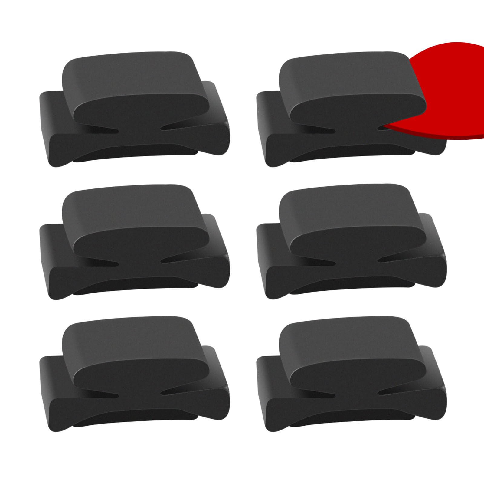 Linkidea 6 Pack Rubber Guitar Headstock Pick Holder, Pickholder For Guitar, Bass, Ukulele (Black)