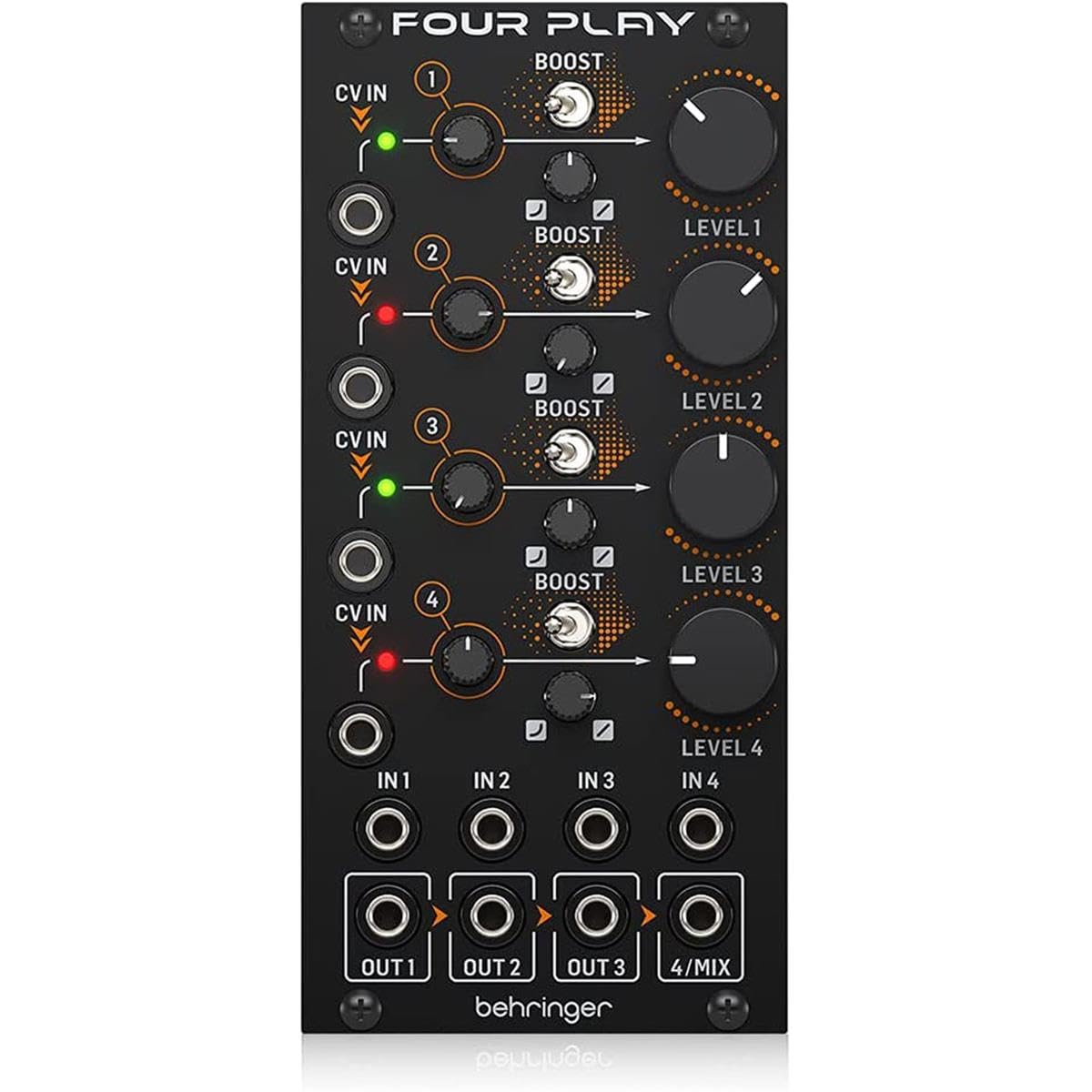 Behringer FOUR PLAY Quad Voltage Controlled Amplifiers and Mixer Module for Eurorack