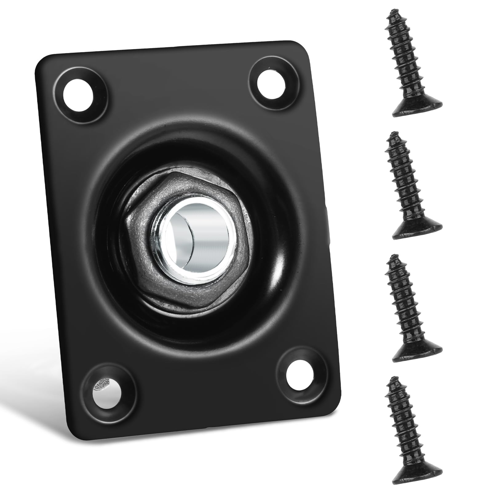 Square Metal 1/4 Inch Jack Plate, Guitar Input Jack For Electric Guitar Bass, Electric Guitar Parts, 1Pack