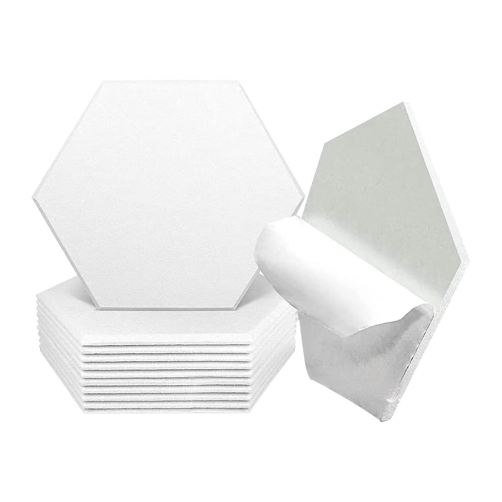 Calandis 12 Pieces Acoustic Panels For Entertainment Theater Office Room White | Acoustical Treatments | Pro Audio Equipment