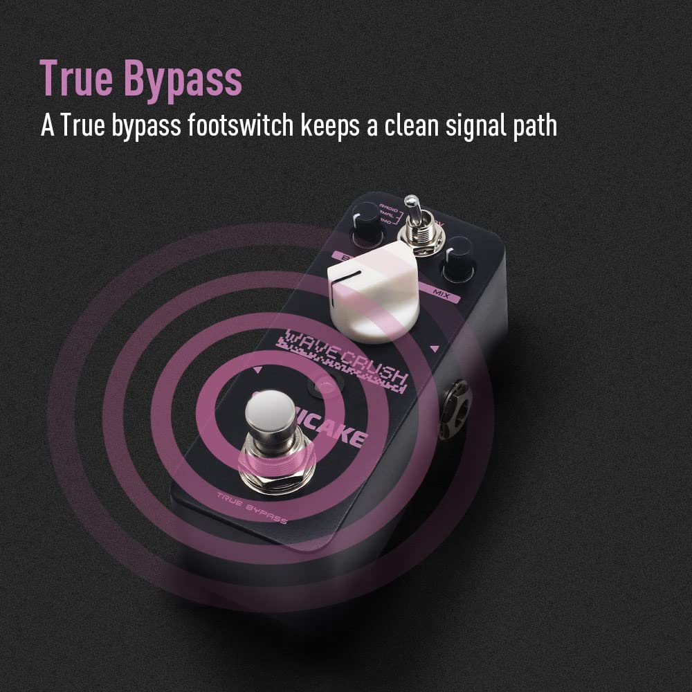 SONICAKE Bitcrusher Guitar Pedal Wave Crush Bitcrush Digital Bitcrusher Reducer Guitar Effects Pedal Synth Synthesizer LoFi True