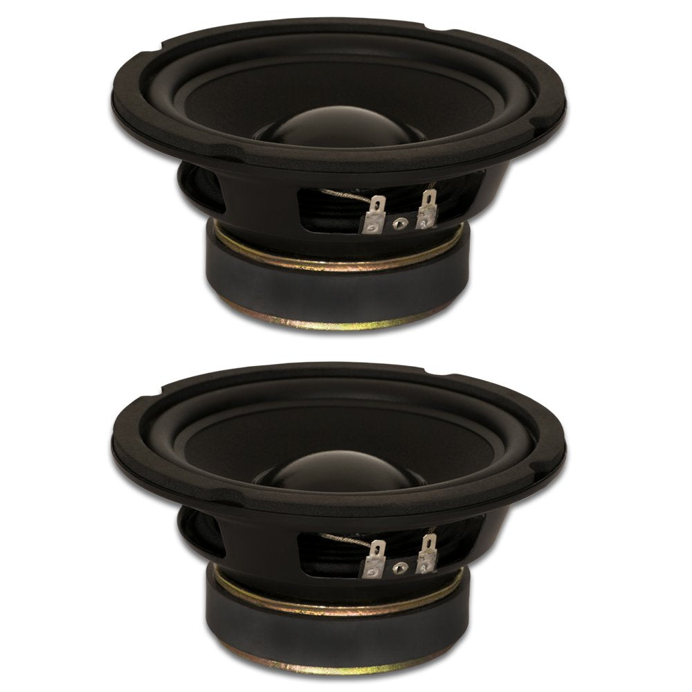 2 Goldwood Sound GW-6028 Rubber Surround 6.5 Woofers 170 Watts each 8ohm Replacement Speakers