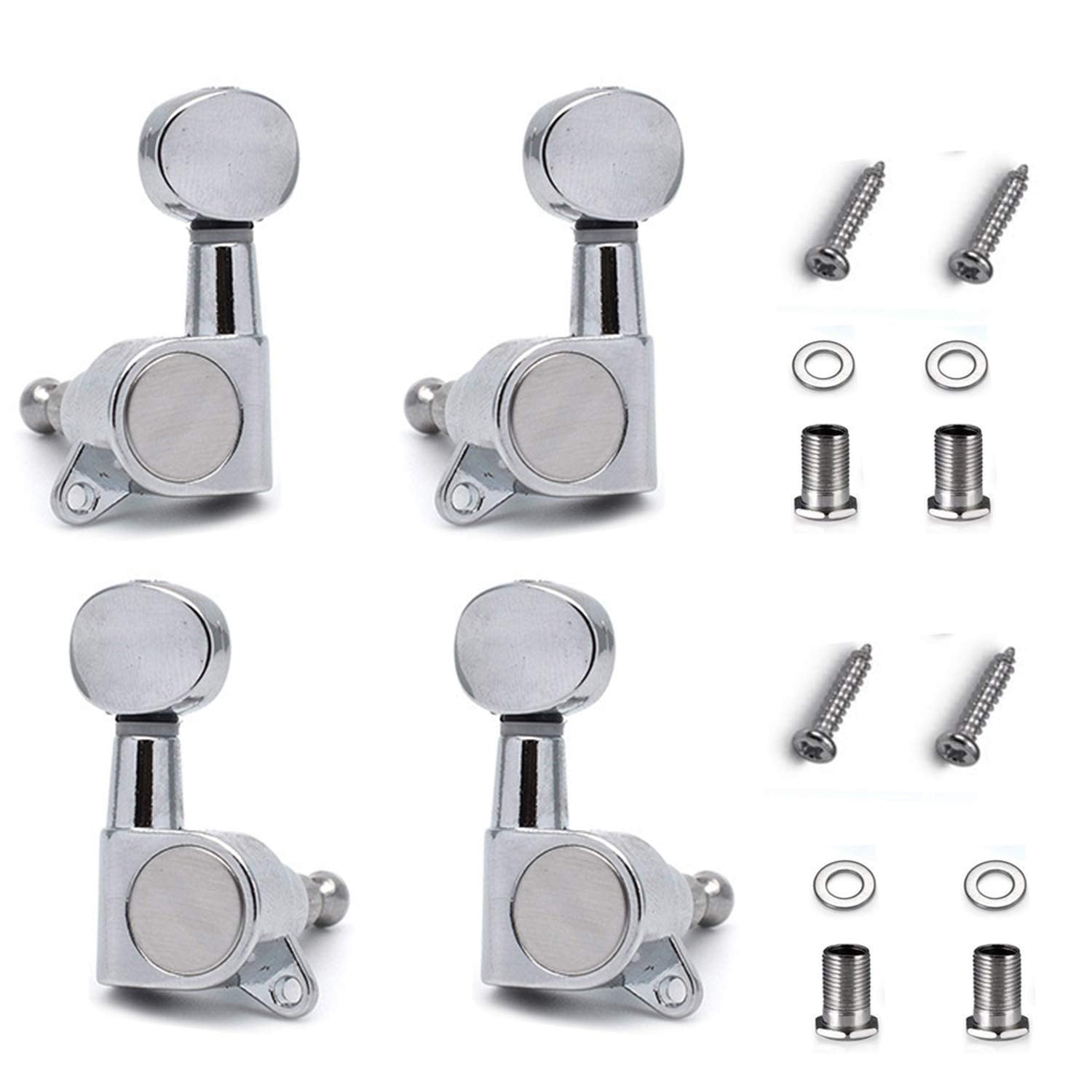 Ukulele Tuning Pegs Parts,Suits For 4 String Ukulele Soprano Tenor Uke Tuning With Thicker Head. Closed Knob,Making Better Chord