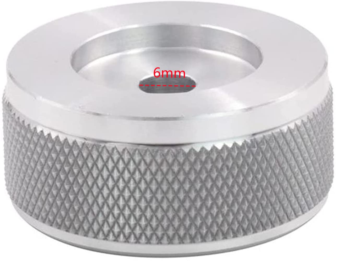 Szliyands 35 x 16 mm Solid All-Aluminum knob High-Precision CNC Machining Bile Amplifier Volume Potentiometer knob Cap (Silver)