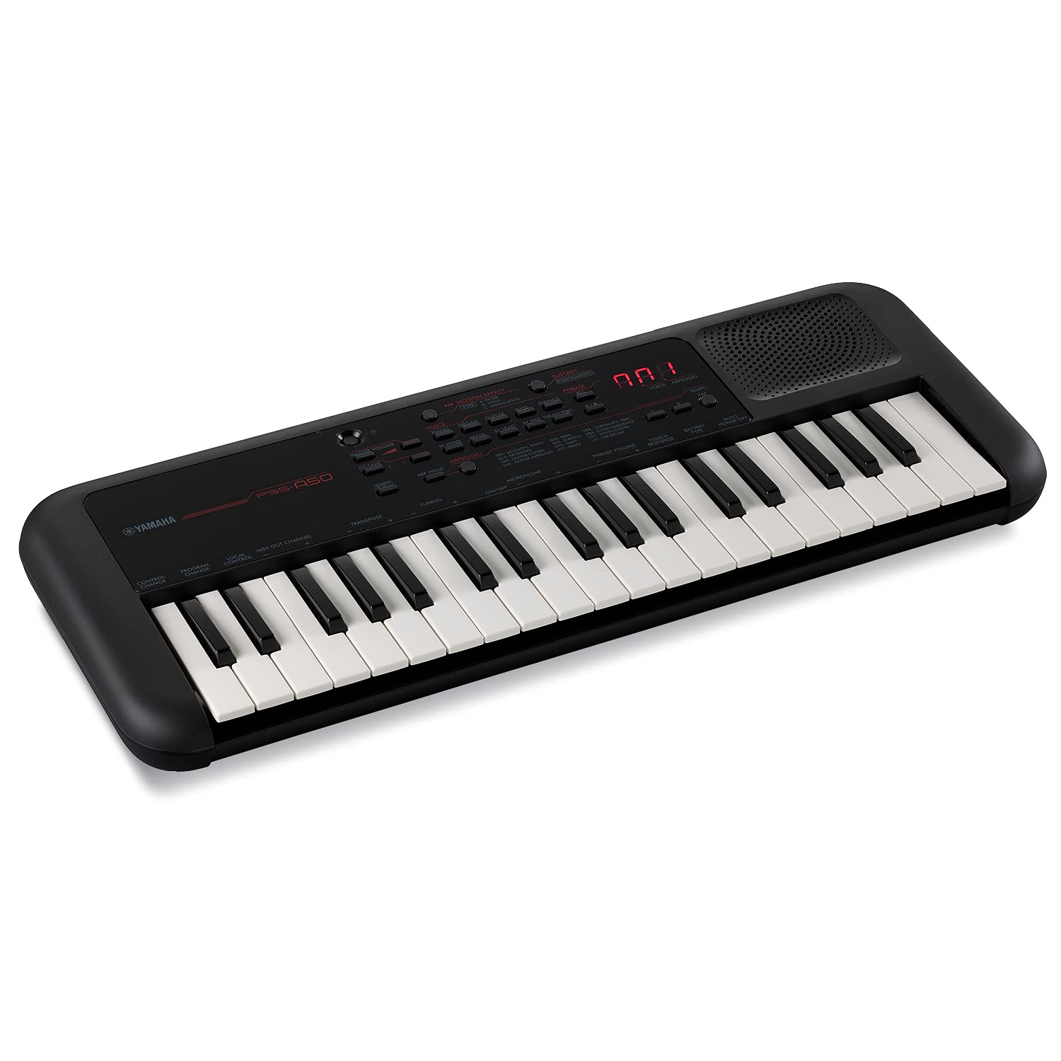 Yamaha Pss-A50 Portable Mini Keyboard  37 Keys, Black, Compact & Lightweight, Built-In Sounds & Rhythms, Battery Operated, Ideal