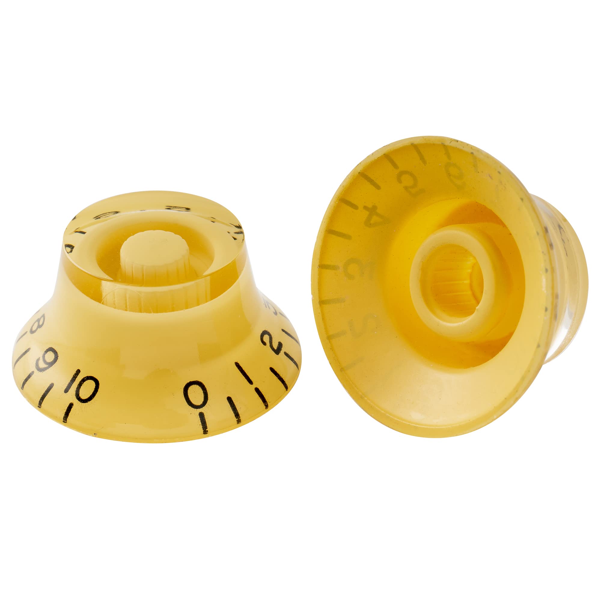 Musiclily Pro Metric Size 18 Splines Guitar Bell Top Hat Knobs for Epiphone Les Paul SG Style, Cream (Set of 4)