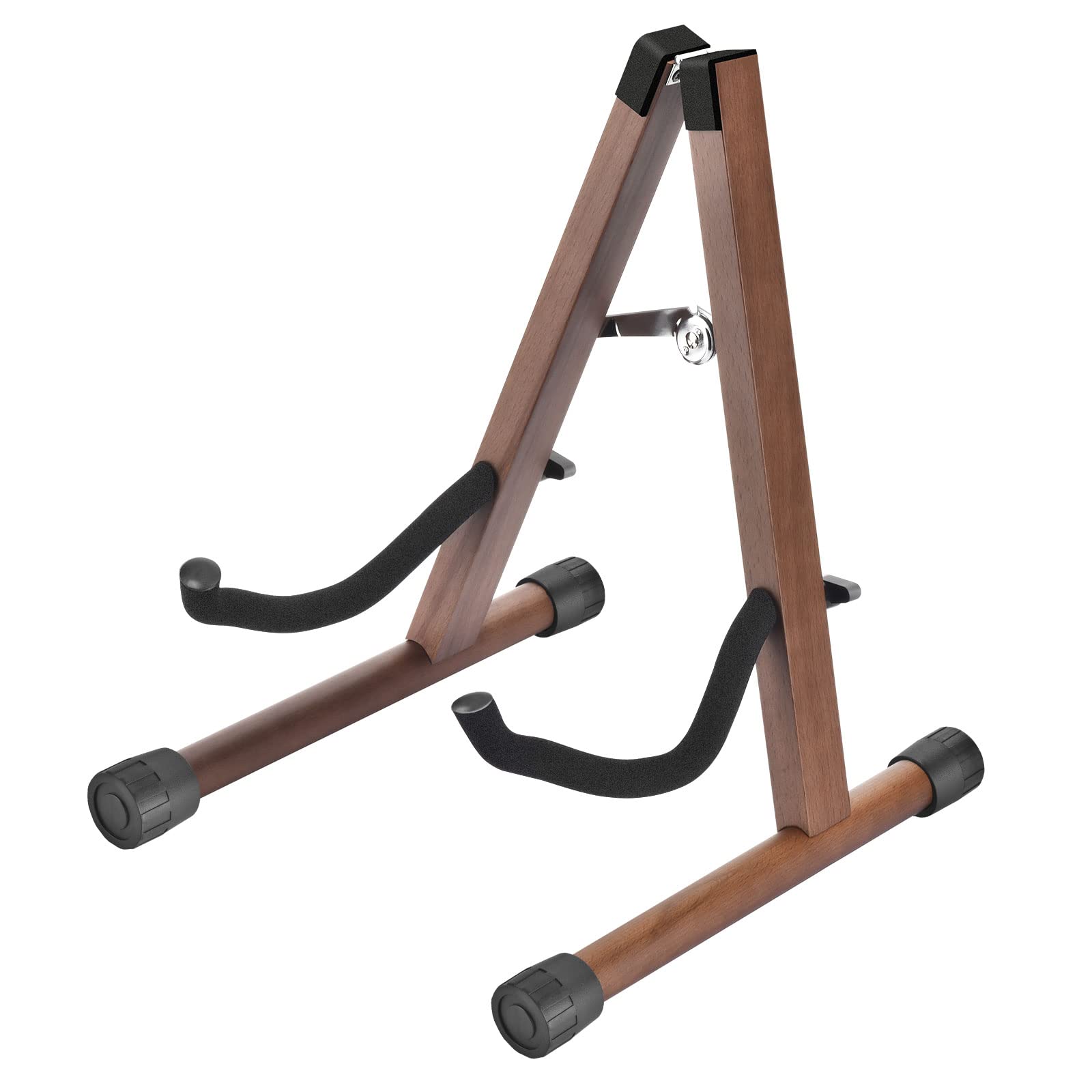 Dommi Guitar Stand, Wooden Guitar Stand For Acoustic Guitars, Electric And Bass, Folding A-Frame Acoustic Guitar Stand With Non-