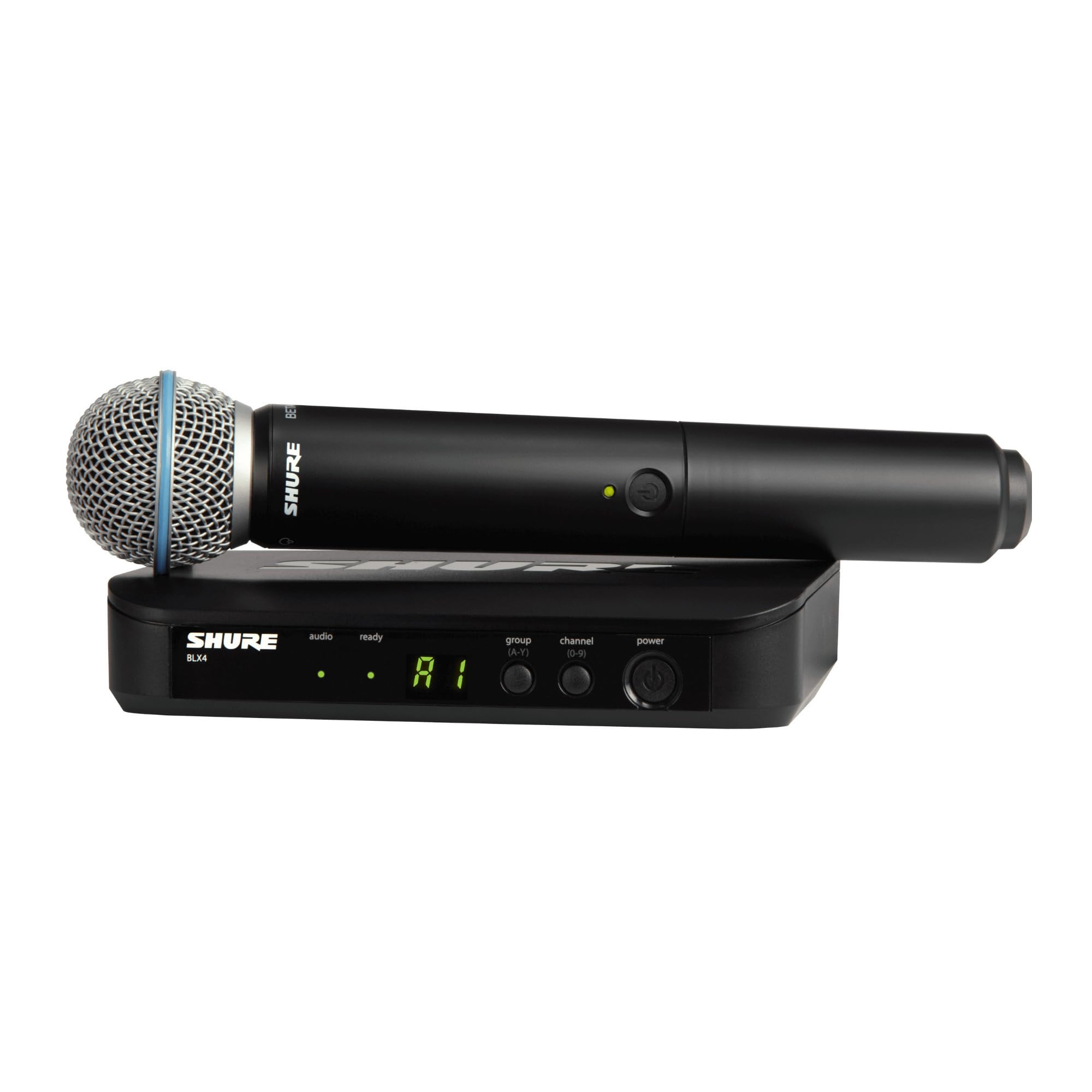 Shure Blx24/B58 Wireless Microphone System - 14-Hour Battery Life, 300 Ft Range, Uhf | Includes Beta 58A Handheld Vocal Mic, Sin