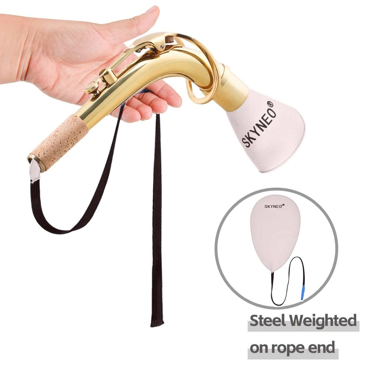 SKYNEO Saxophone Cleaning kit, Clarinet Cleaning Kit with Maintenance Kit,Cork Grease,Swab,Mouthpiece Cushions,Strap,Cleaning Cl