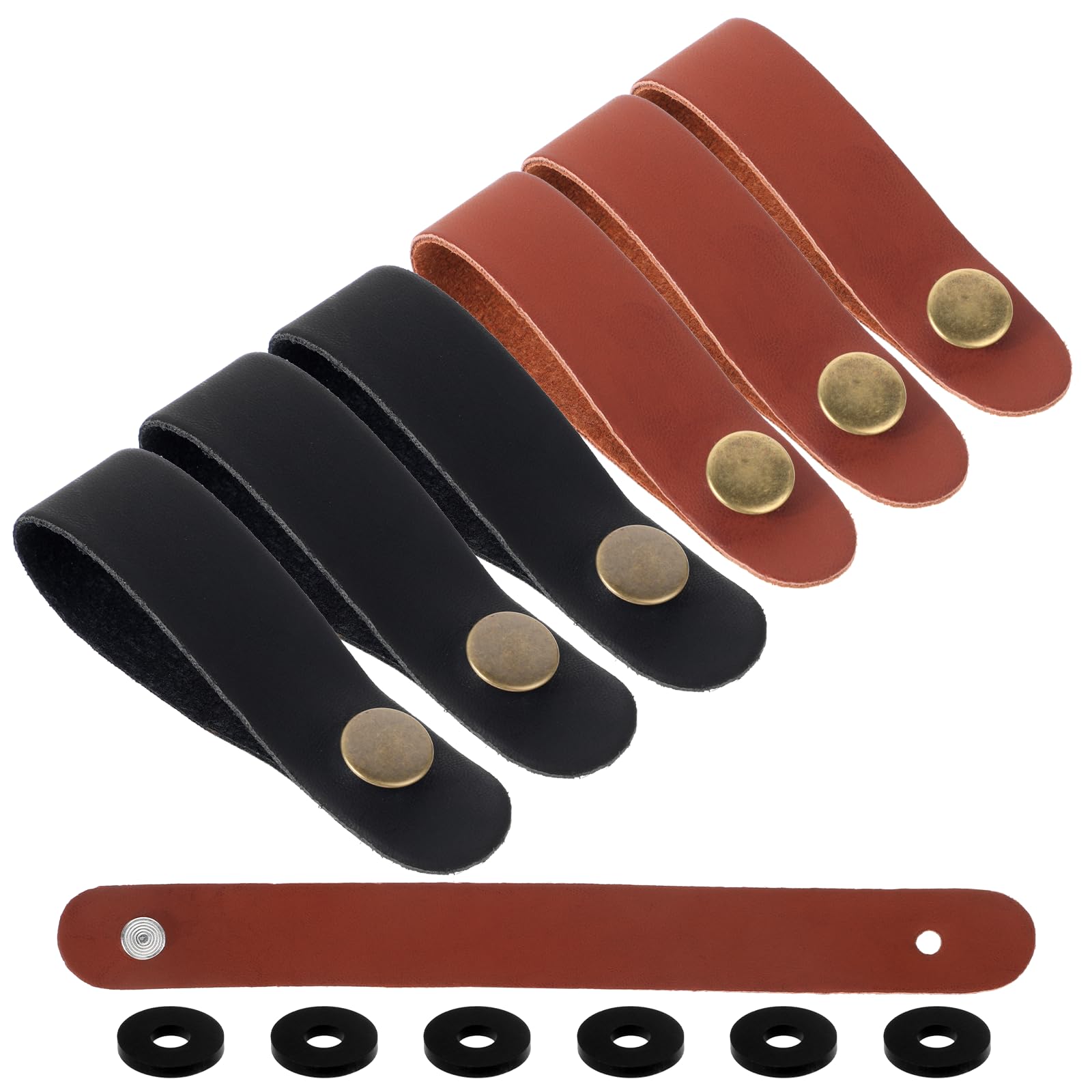 6Pcs Leather Guitar Neck Strap Button, Acoustic Guitar Strap Lock Adapter, Leather Guitar Strap Button, Guitar Strap Button Lock