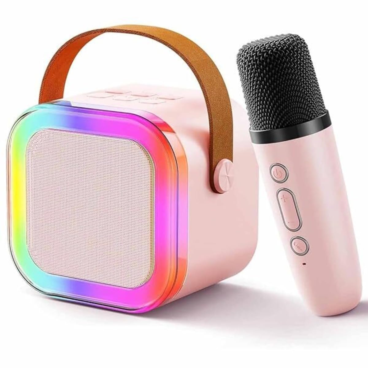 INEFABLE Mini Karaoke Machine Microphone Portable Bluetooth Wireless Speaker With Wireless Mic For Music Toys Christmas Birthday