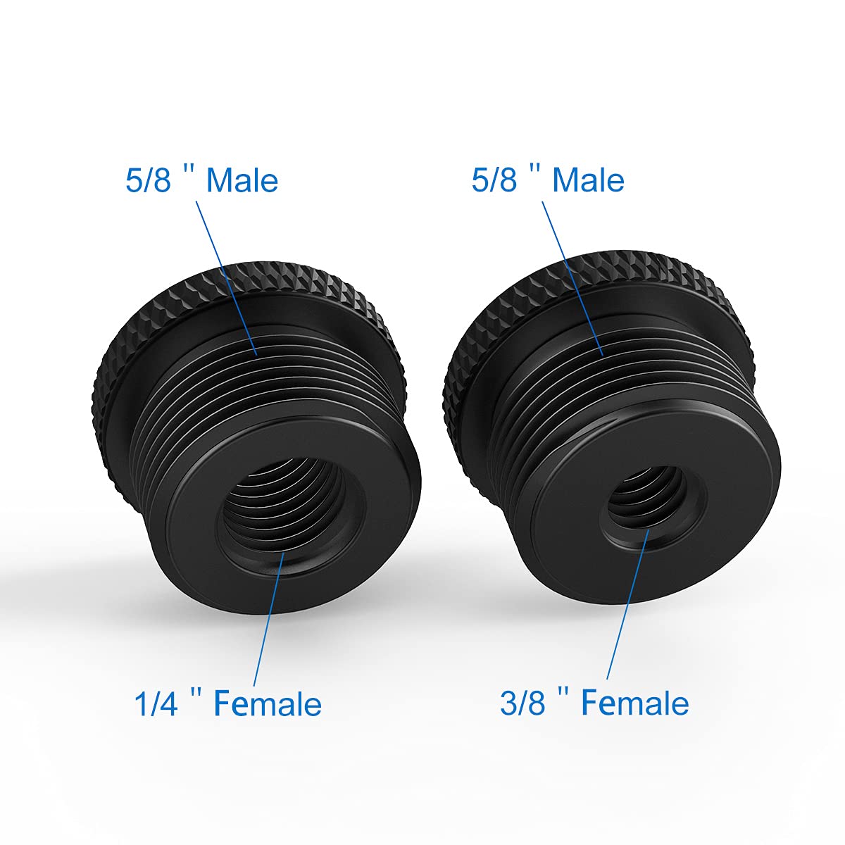 Donuts Mic Stand Adapter 5/8 to 1/4 and 5/8 to 3/8 Adapter Combo Pack Mic Thread Screw Adapter Microphone Stand Adapter to Tripo