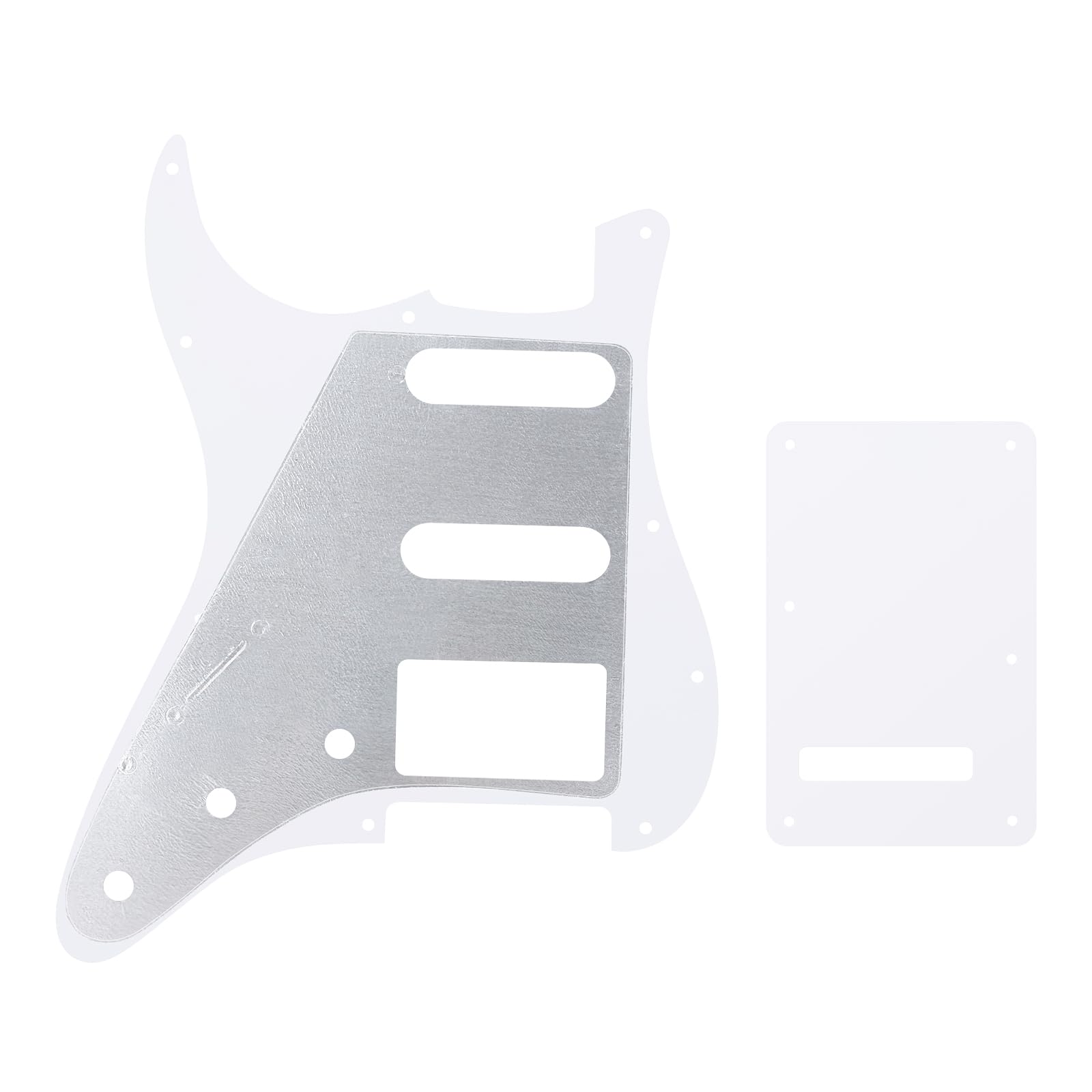 Banworks 4Ply Strat HSS Pickguard 11-Hole SSH Pickguard Scratch Plate & Backplate 6-Hole Trem Tremolo Cover Set for USA/Mexican