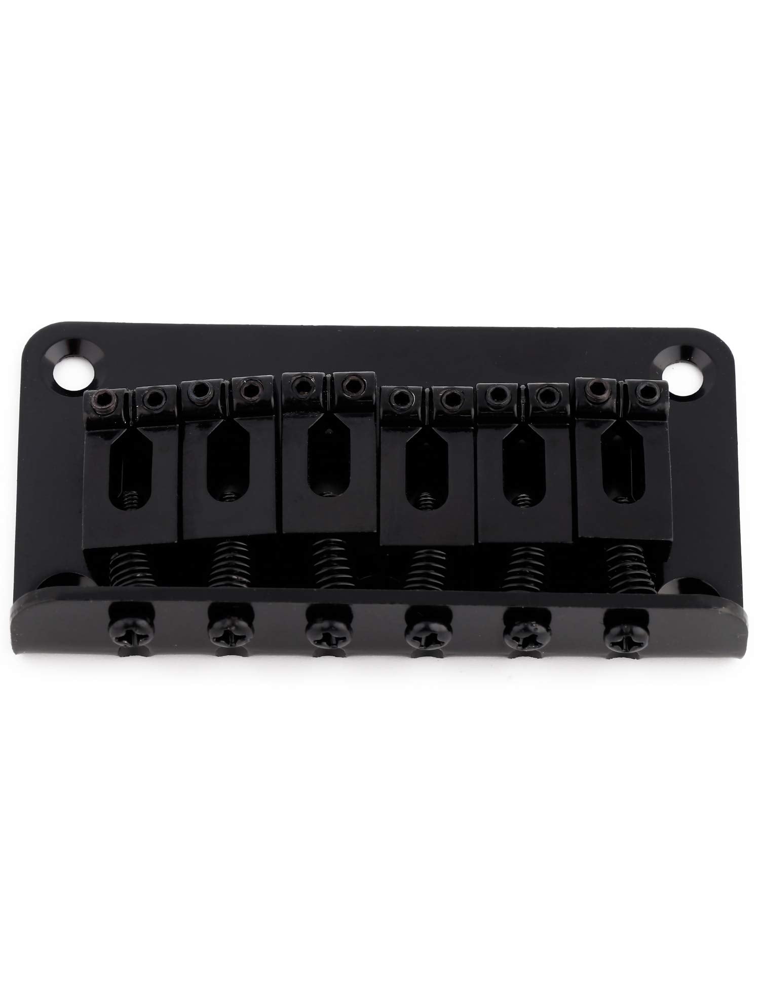 Metallor Top Load Guitar Bridge Tailpiece Fixed Hardtail Saddle Bridge Compatible with 6 String Fender Strat Tele Style Electric