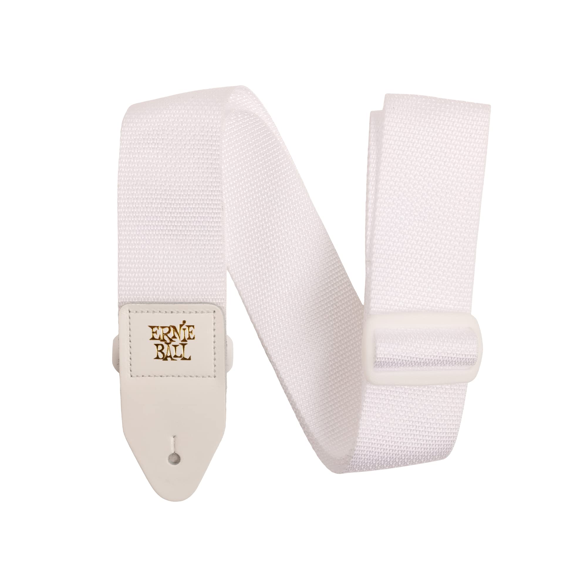 Ernie Ball Polypro Guitar Strap, White With White (P05350)
