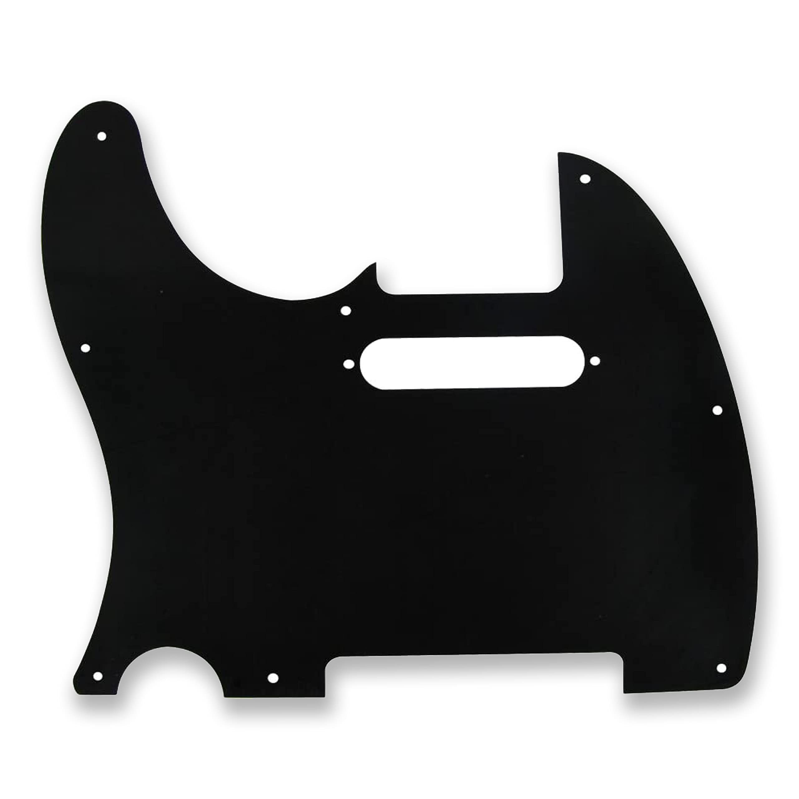 BexGears 8 Hole Electric Guitar Pickguard for TL style Guitar Parts (4Ply Black Pearl)