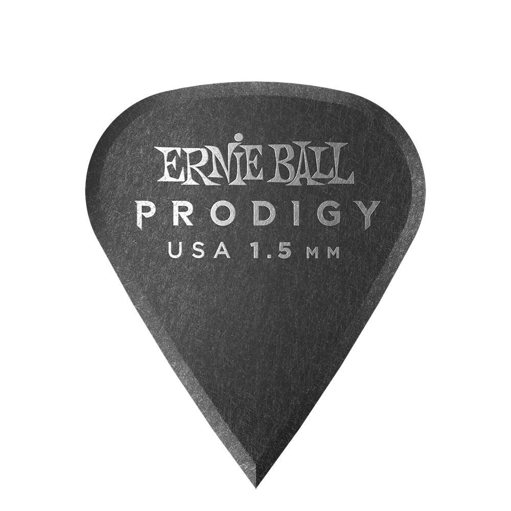 Ernie Ball Prodigy Guitar Picks, Sharp, Black 15Mm, 6-Pack (P09335)