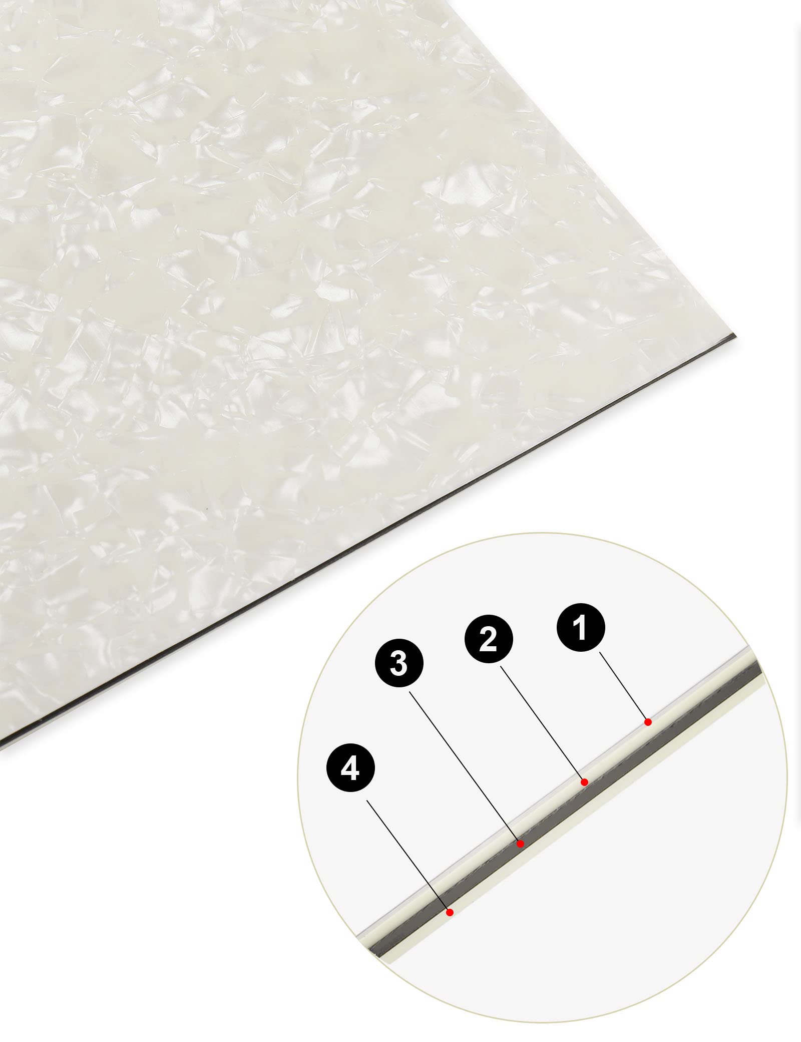 Mr.Power 11.6 x17 Inch Guitar Bass Pickguard Blank Material DIY Sheet Scratch Plate Backplate for Strat Tele Guitar Jazz P Bass