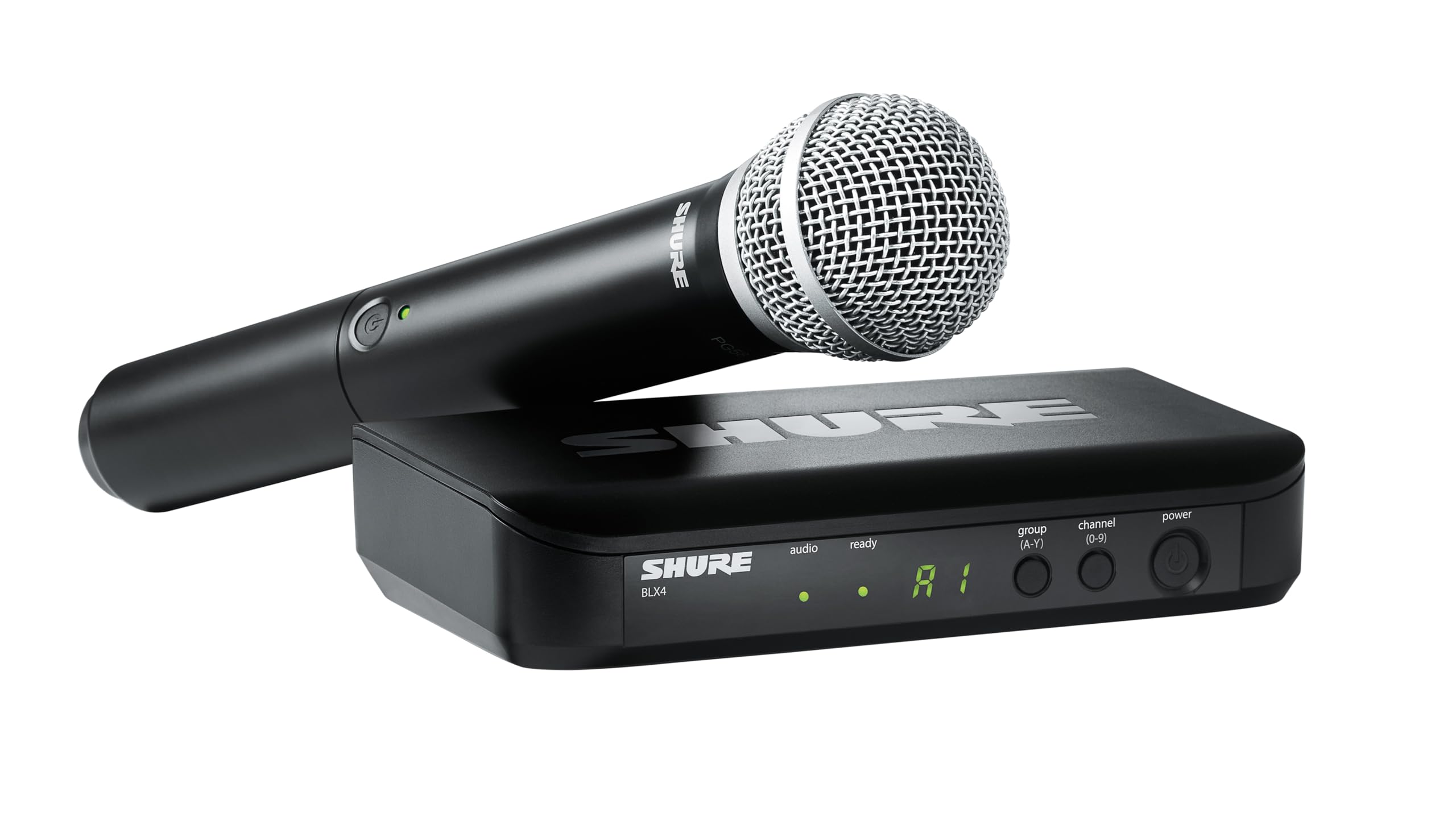 Shure BLX24/PG58 Wireless Microphone System - 14-Hour Battery Life, 300 ft Range, UHF | Includes PG58 Handheld Vocal Mic, Single