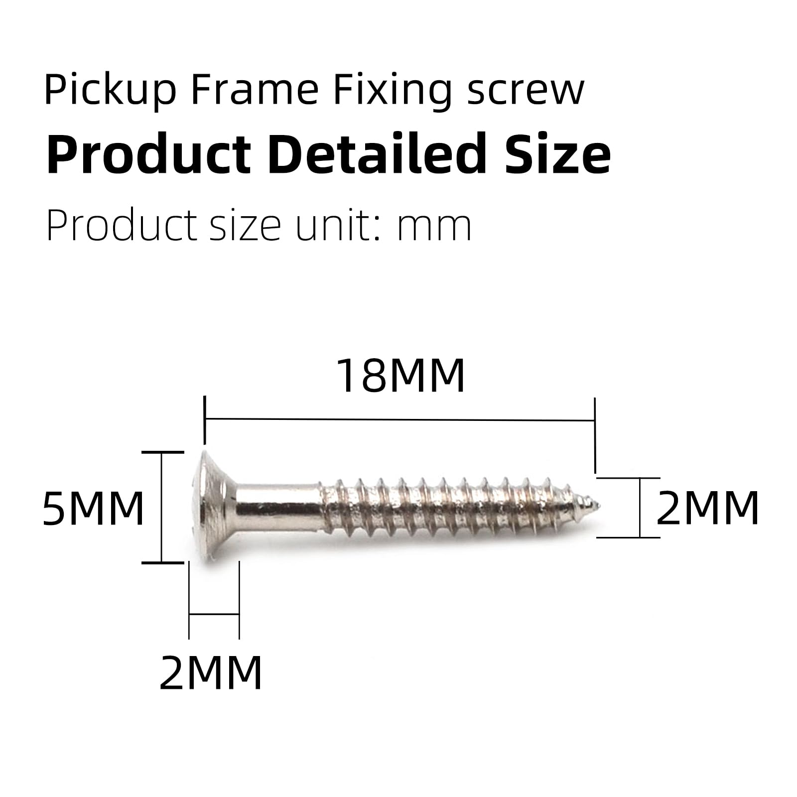 SAPHUE Electric Guitar Bass Humbucker Pickup Ring Mounting Screws,50pcs Pickup Frame Surround Screws Compatible Whith Gibson LES