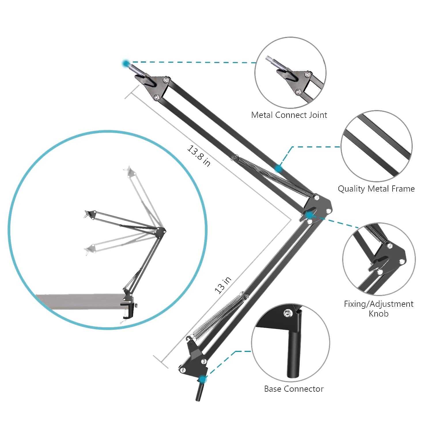 SUNMON K669 Mic Boom Arm Stand - Thumbnail 3