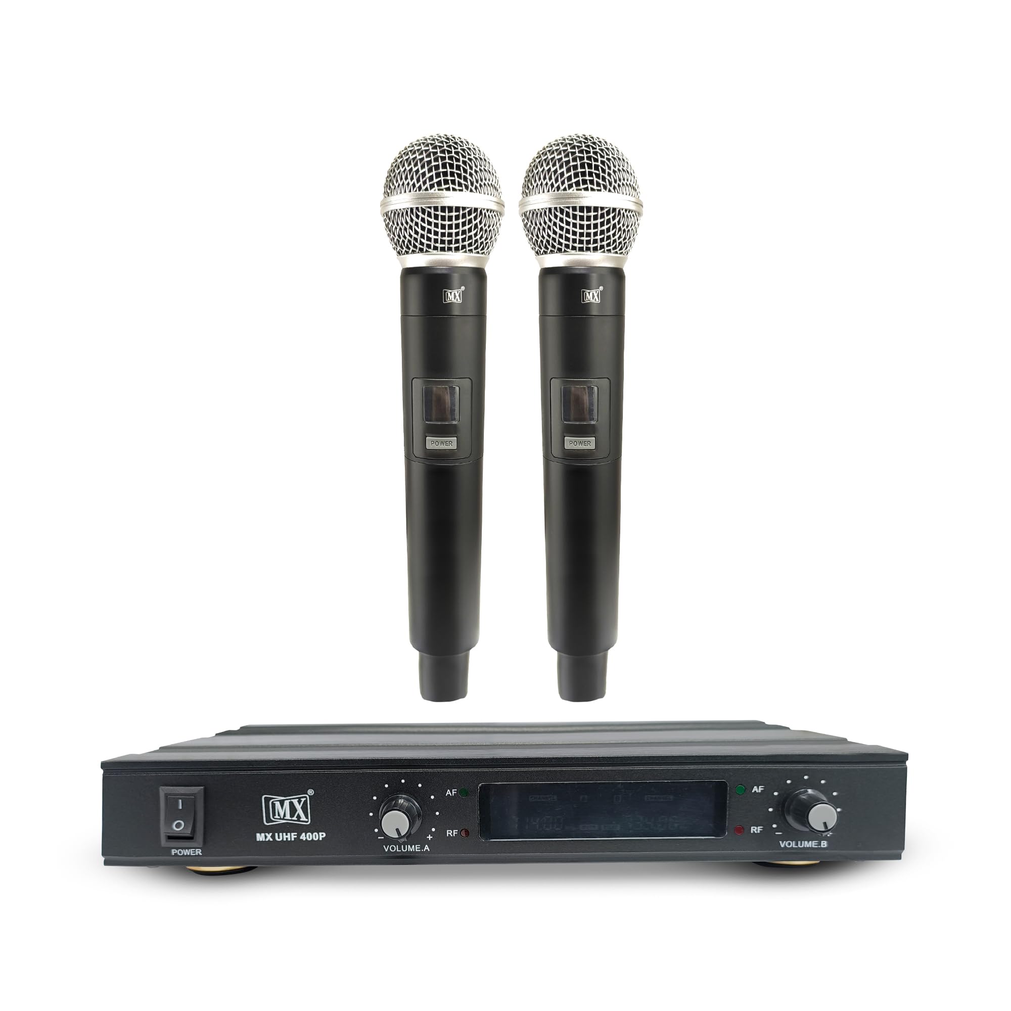 Mx Uhf Wireless Microphone System Dual Handheld Mics With Digital Display 1 Receiver & 2 Microphone Professional Audio Mic For E