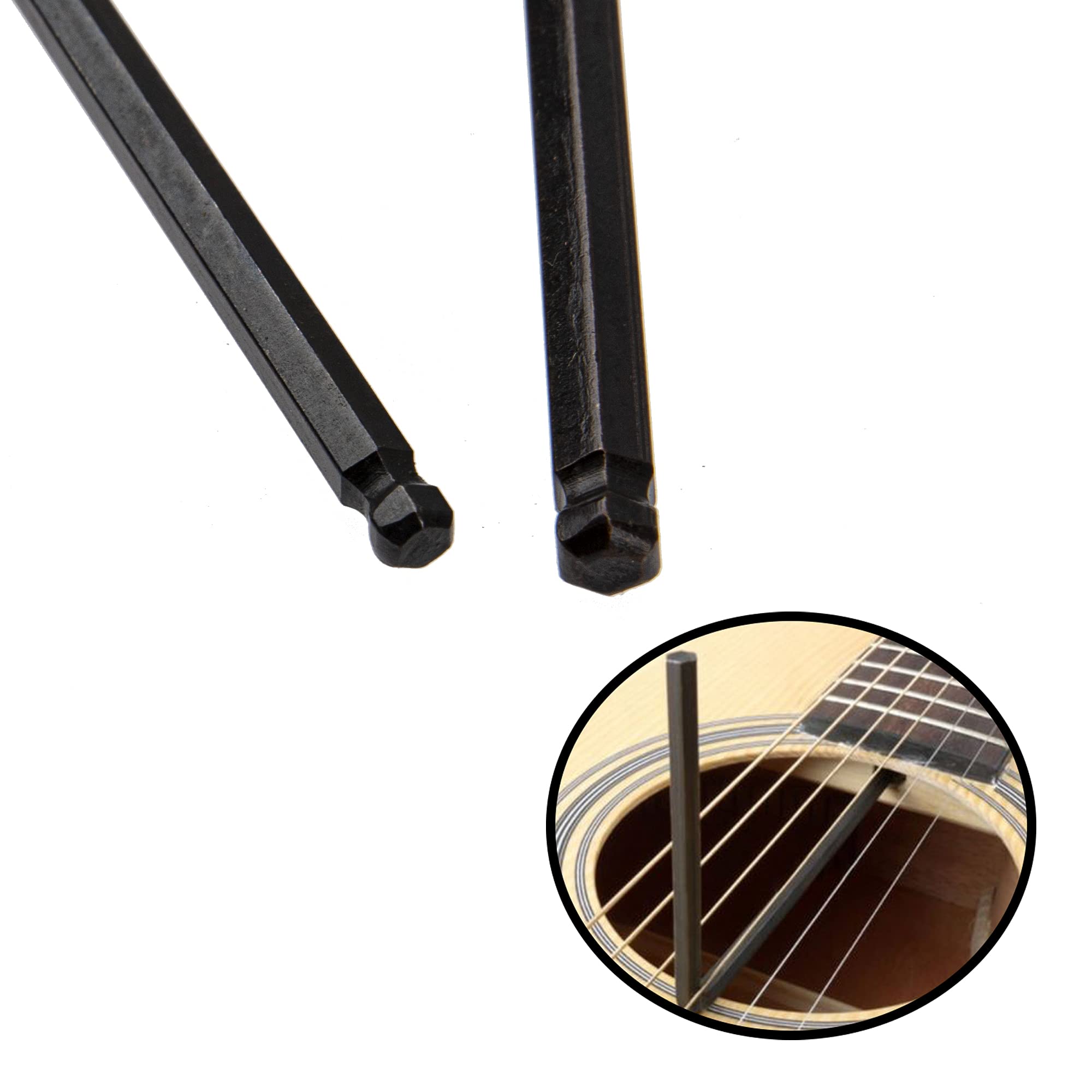 4Pcs Yootones 4mm / 5mm Guitar Truss Rod Wrench, Allen Wrench Tool Ball End Compattible with Martin Acoustic Guitar Truss Rod Ad