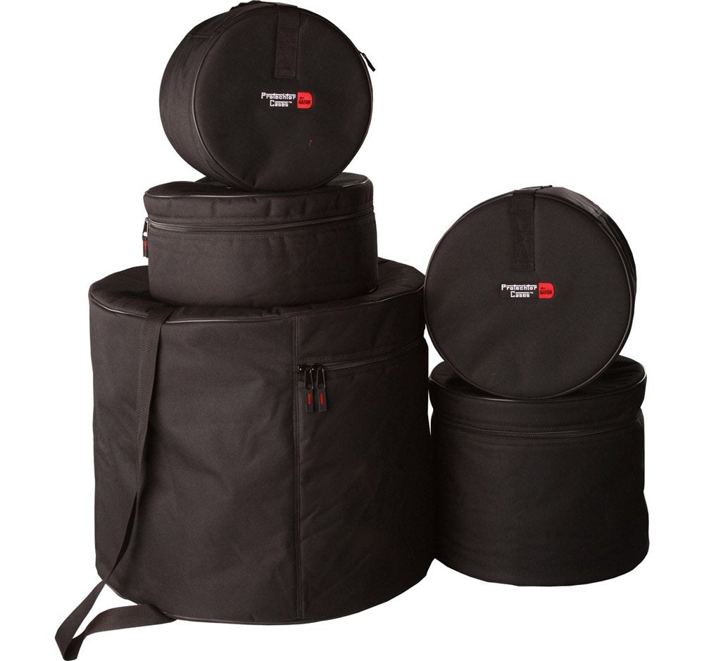 Gator Cases Protechtor Series 5 piece Padded Drum Bag Set For Fusion Kits; 22 Kick, 10 Tom, 12 Tom, 14 Tom, 14 Snare (GP-FUSION-