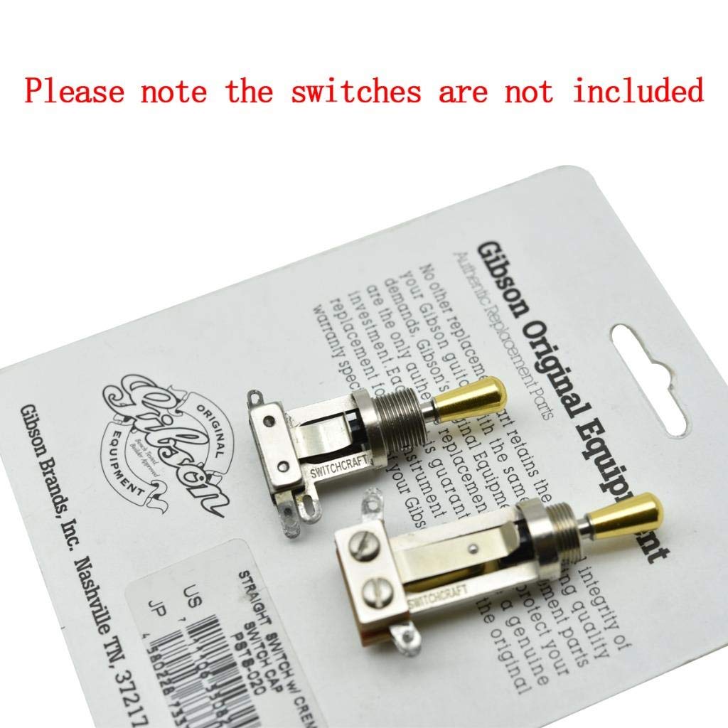 KAISH American Thread SAE 8-32 Metal Guitar 3 Way Toggle Switch Tip Switch Knob Cap for USA Les Paul with Switchcraft Switch Gol