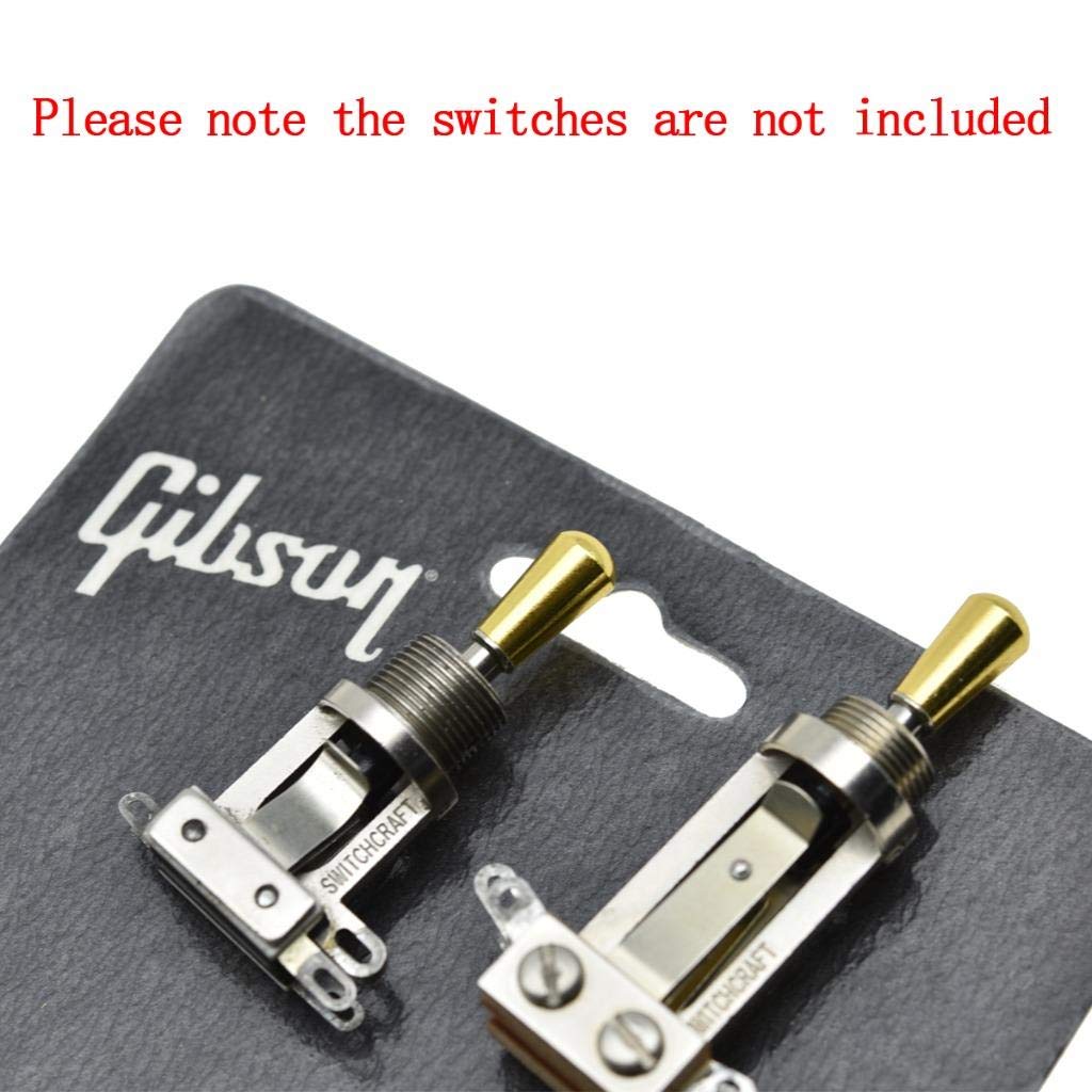 KAISH American Thread SAE 8-32 Metal Guitar 3 Way Toggle Switch Tip Switch Knob Cap for USA Les Paul with Switchcraft Switch Gol