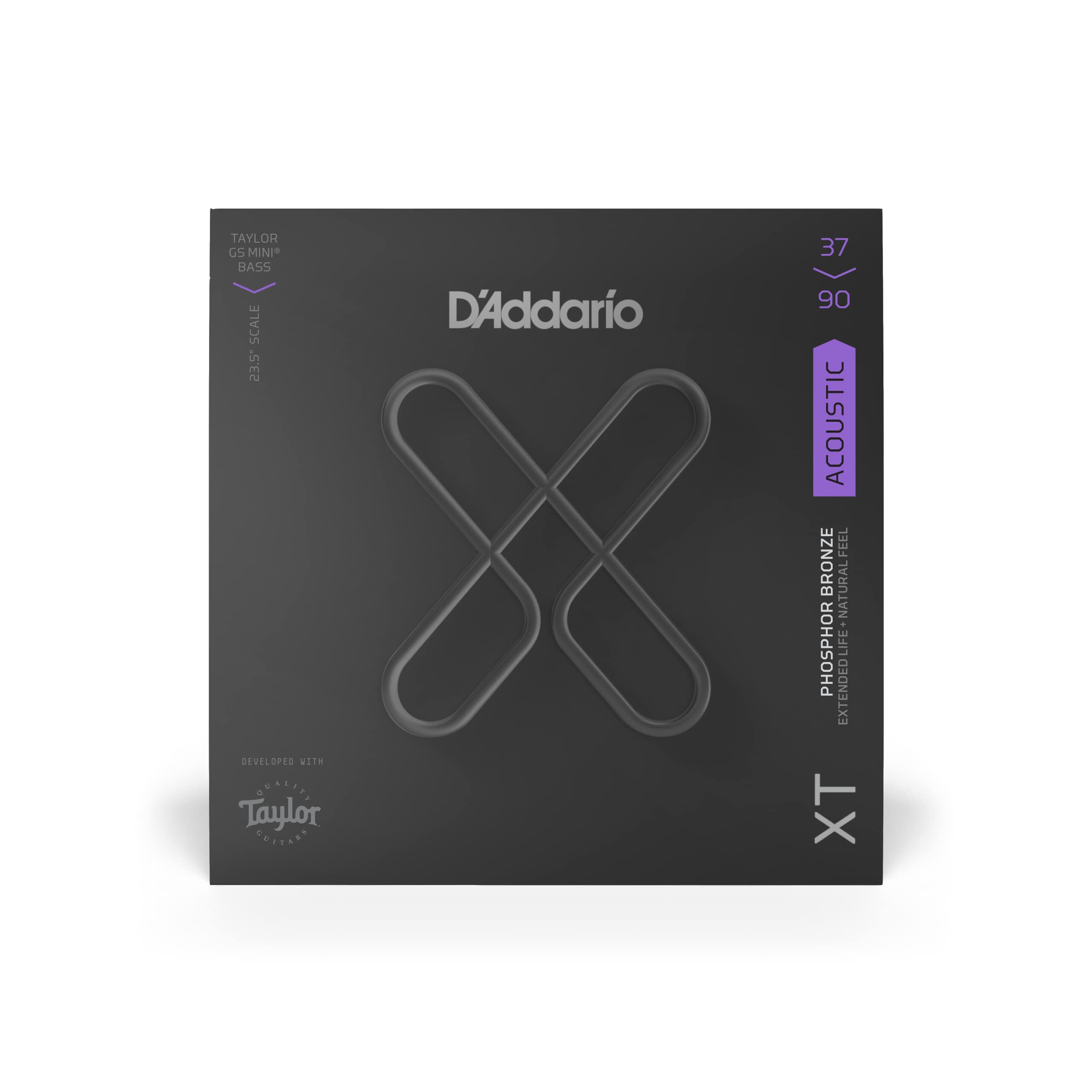 D'Addario Coated Acoustic Bass Guitar Strings - XTB3790GS - XT Bass Phosphor Bronze, Custom Light, GS Mini