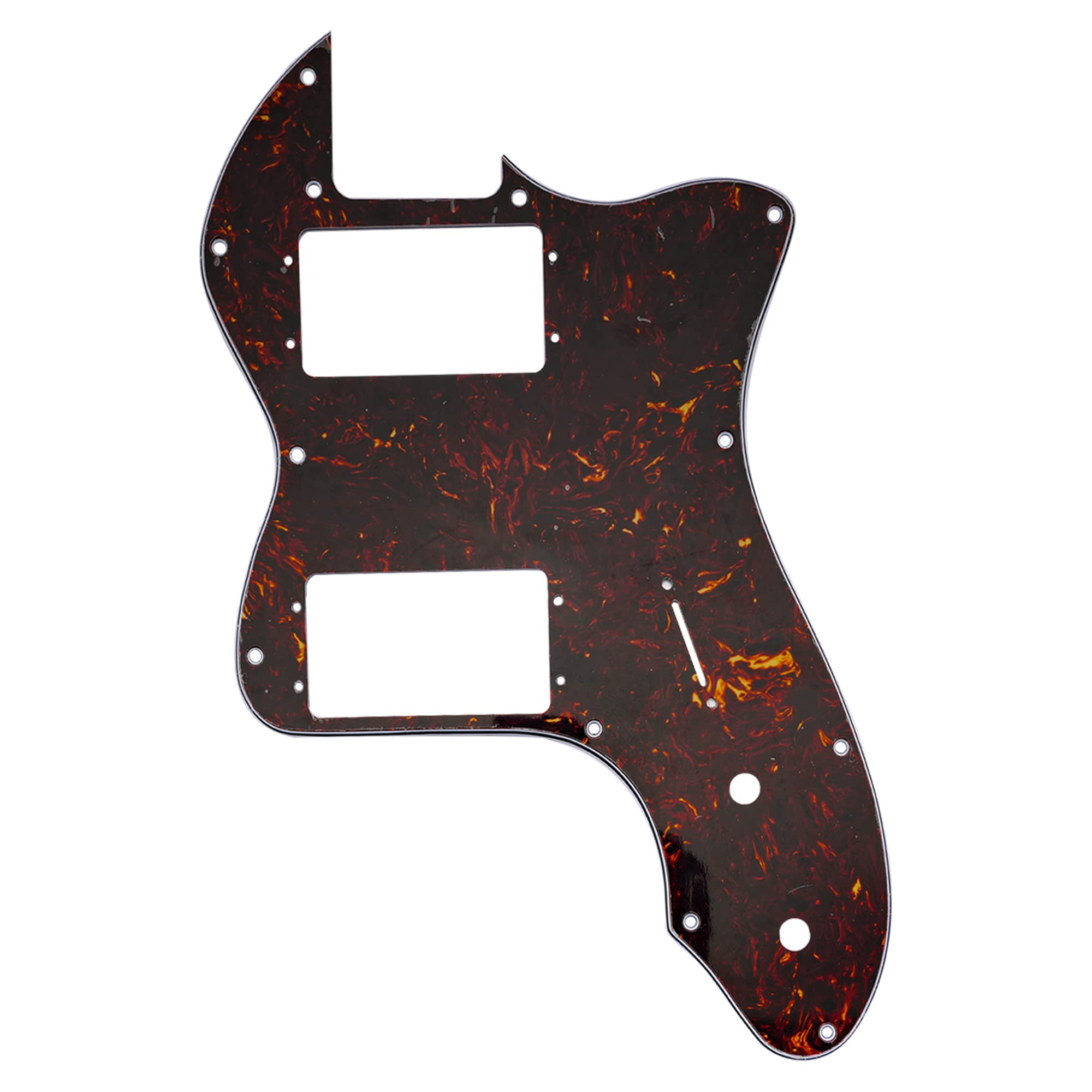 Musiclily Pro 12 Holes Wide Range Hh Tele Pickguard For Usa/Mexico Fender 72 Telecaster Thinline Style Electric Guitar, 4Ply Tor