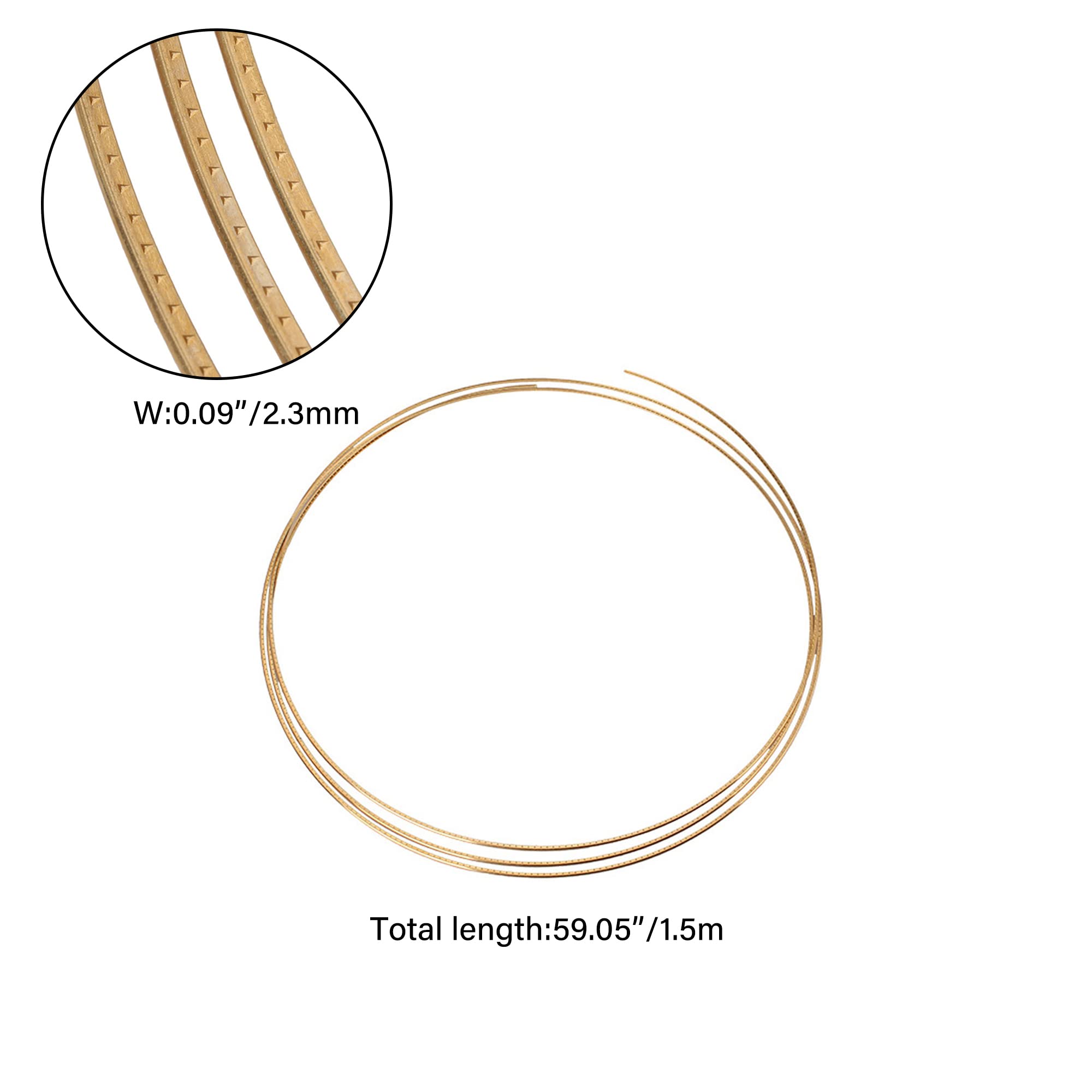 Lovermusic Gold 2.3mm Fingerboard Brass Copper Acoustic Guitar Fret Wire Acoustic Guitar Strings for Folk Guitars