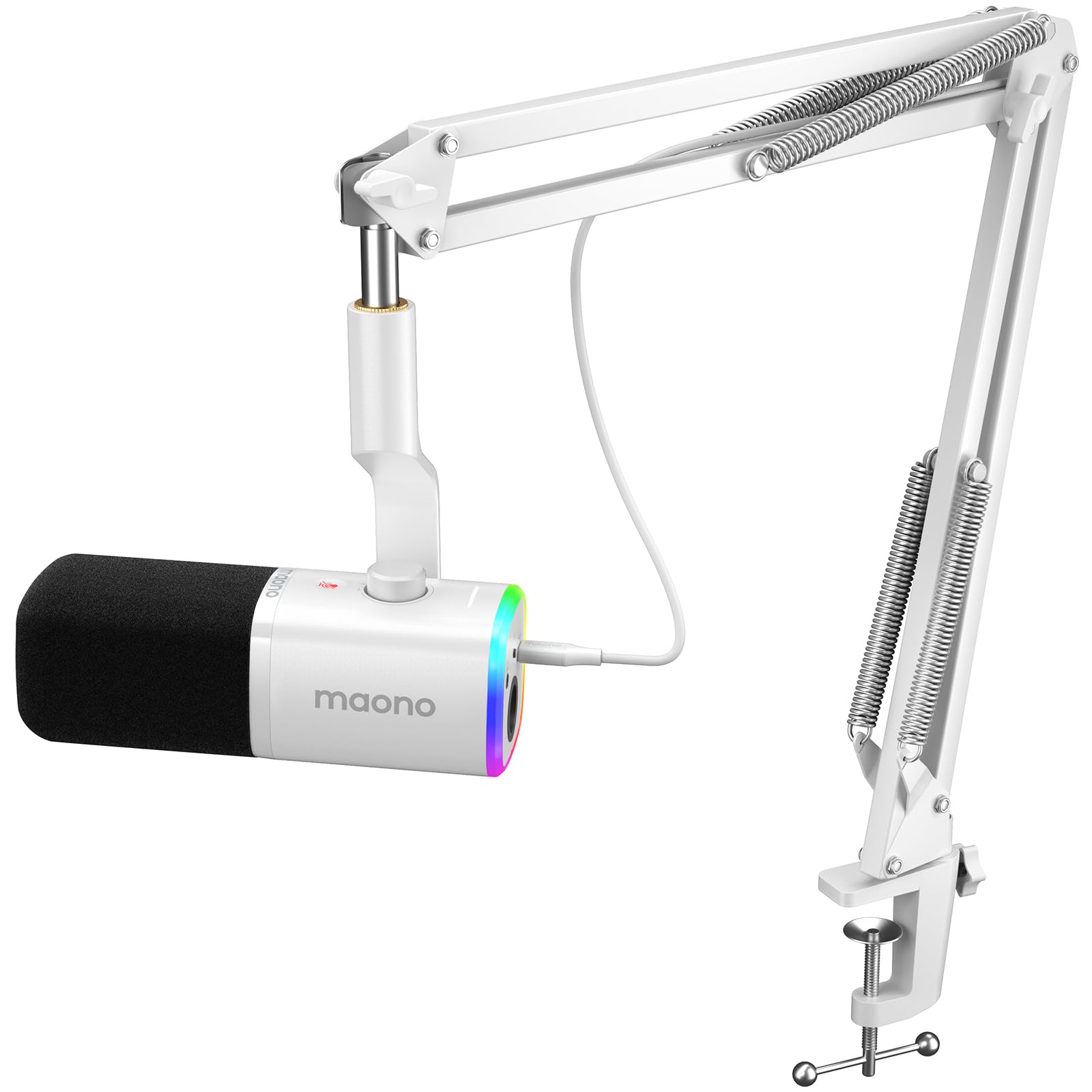 MAONO XLR/USB Gaming Microphone Kit: Dynamic PC Mic for Streaming Podcasting, Software Support, Mute Button, Gain Control, RGB C