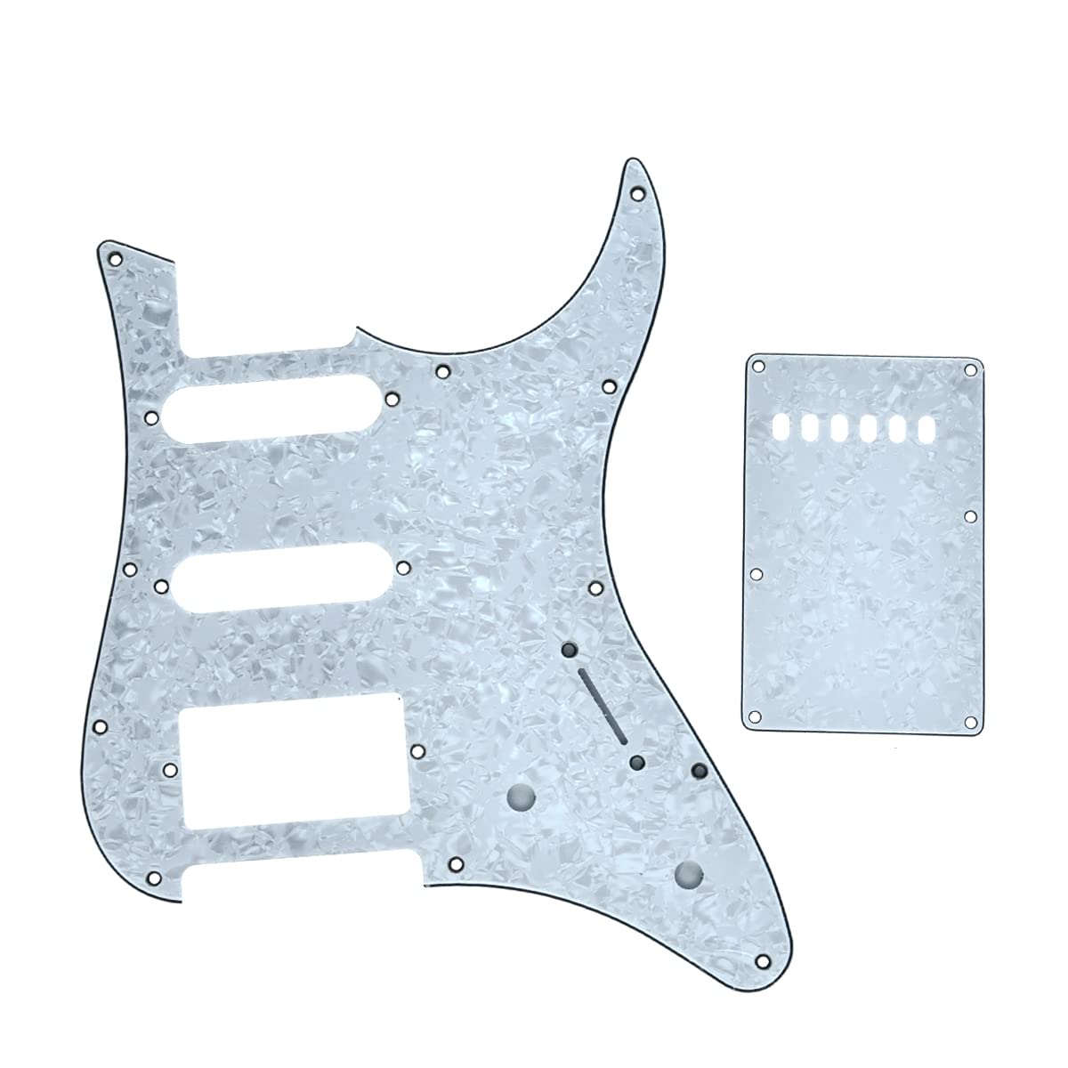 Kaish Guitar Hss Pickguard And Tremolo Trem Cover Back Plate Fits Yamaha Pacifica Guitar White Pearl