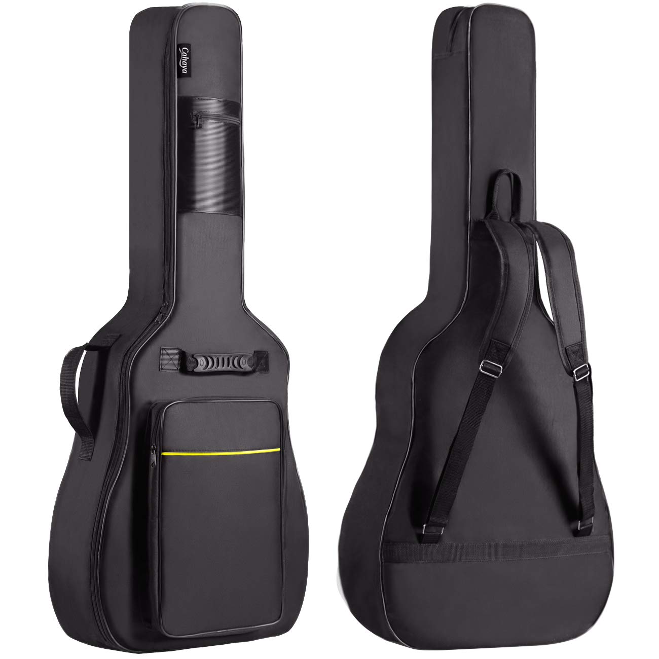 Cahaya 41 Inch Acoustic Guitar Bag 0.35 Inch Thick Padding Water Resistent Dual Adjustable Shoulder Strap Guitar Case Gig Bag Wi