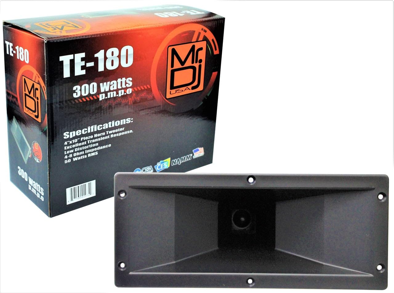 MR DJ TE-180 Piezo Horn Tweeter 4x10 300 Watts Piezo Compression Horn Tweeters Driver for PA DJ Speakers
