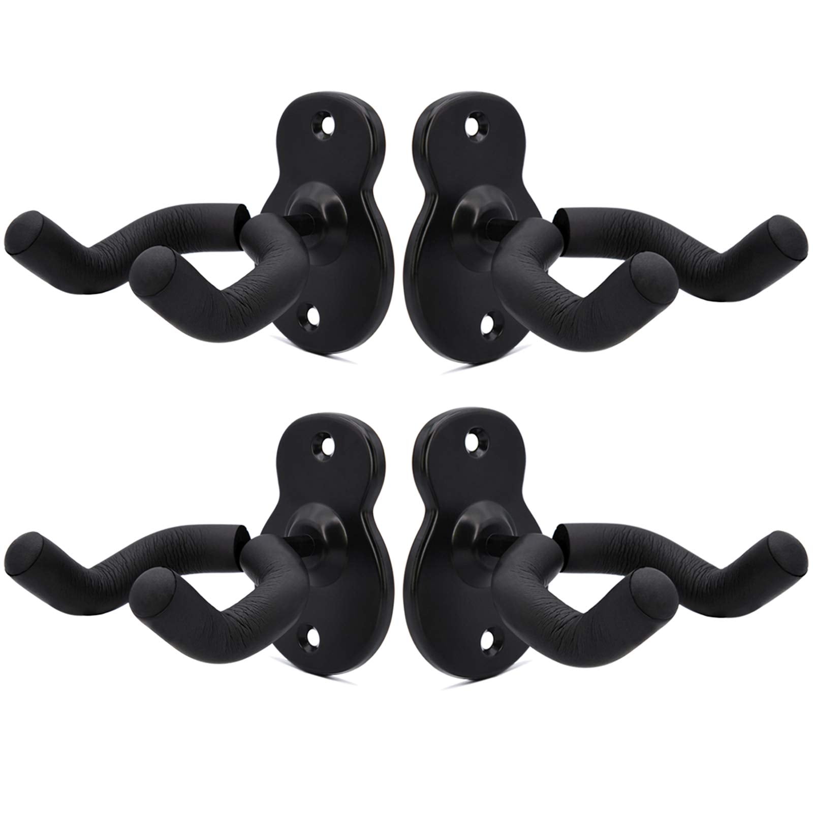 Guitar Wall Hangers, Guitar Hanger Wall Mount 4 Pack Wall Stands Holders Hooks- Home And Studio Guitar Keeper