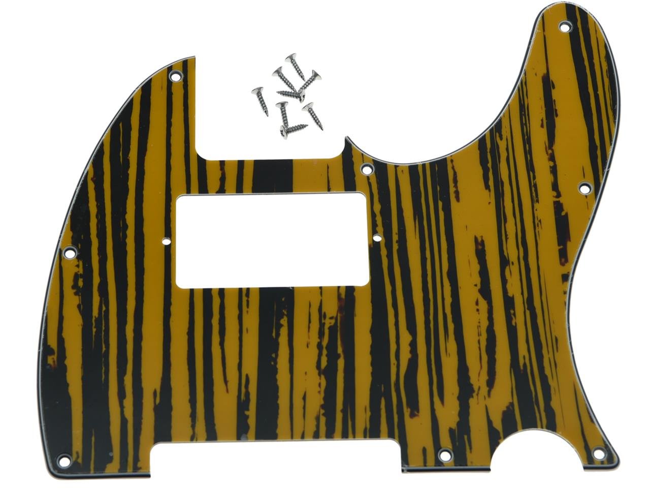 KAISH 8 Hole Tele Guitar Humbucker Pick Guard TL Pickguard for USA/Mexico Telecaster/Tele Tawny Stripe
