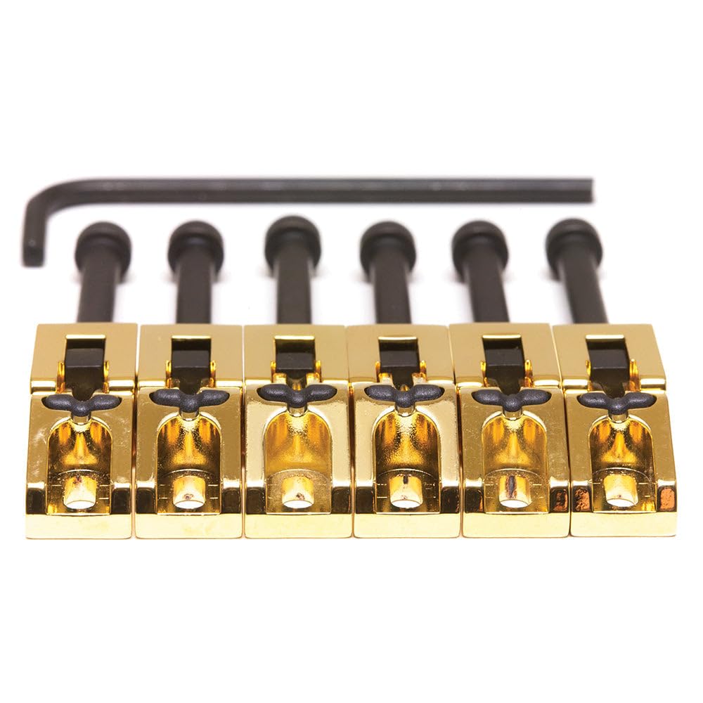 PG-0080-G6 : String Saver Floyd Rose Style Saddles - Gold 6 String