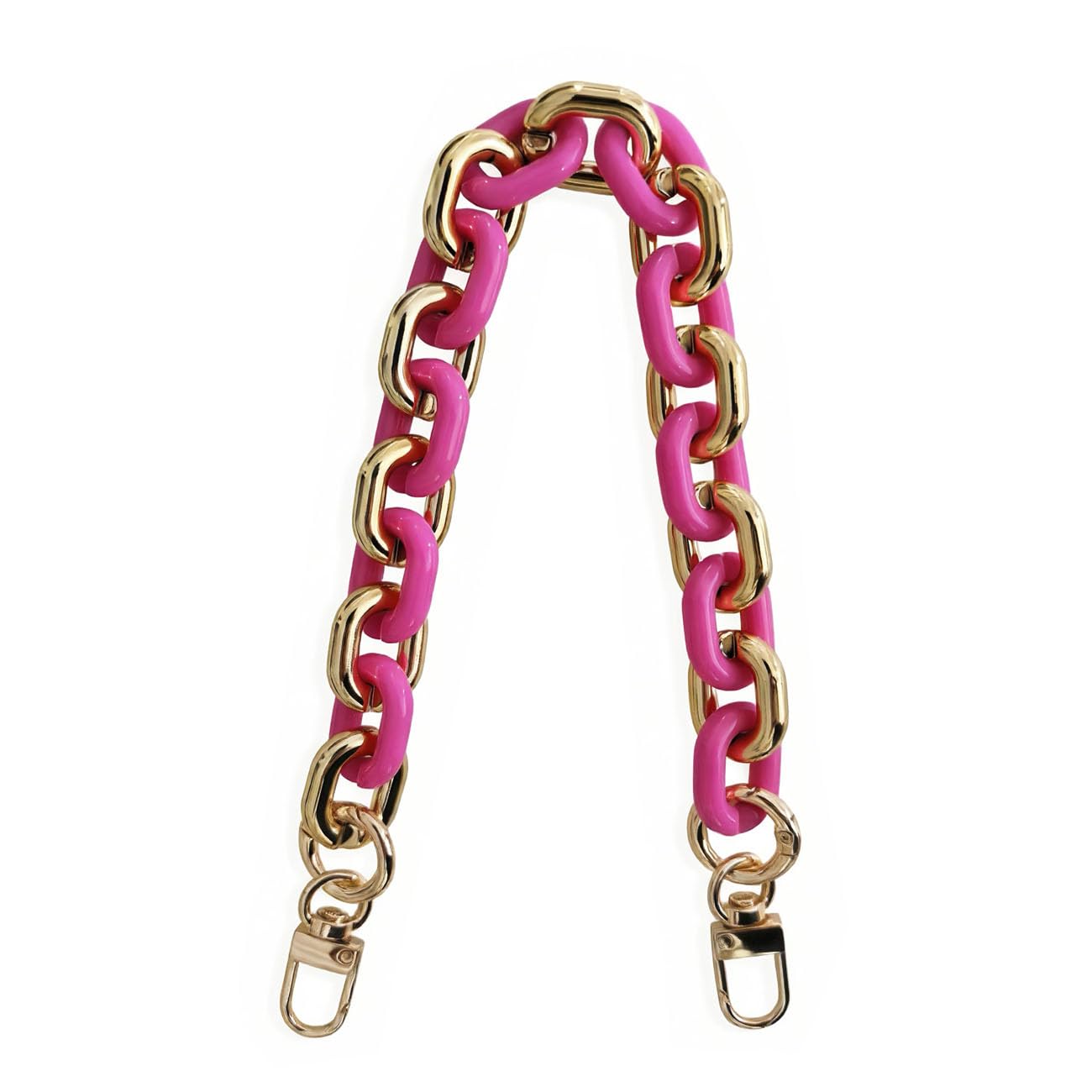 Hongvarey Acrylic Chain Strap for Purse,Handbag Decorate Chain,Bag Accessories Chain Strap,Plastic Resin Chain for Bag-34 RoseRe