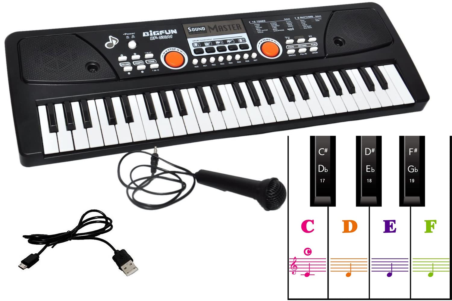 Domenico World Piano Keyboard 49 Keys- Multi-Function Portable Piano Keyboard Electronic Organ With Charging Function For Beginn