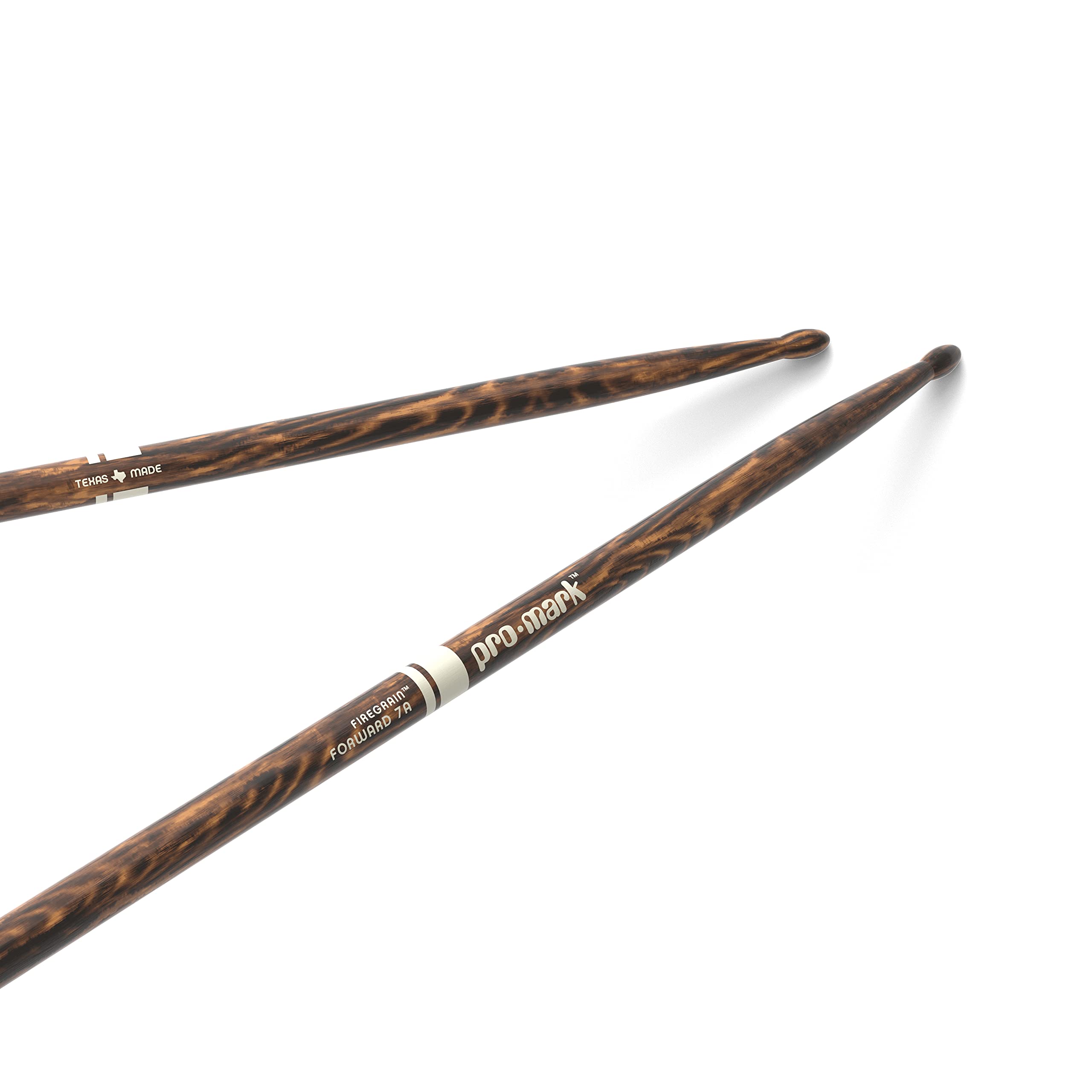 ProMark Drum Sticks - Classic 7A Drumsticks - FireGrain For Playing Harder, Longer - No Excess Vibration - Lacquer Finish, Oval 