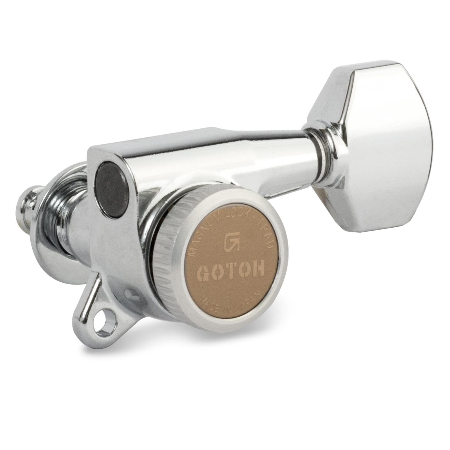 Gotoh Magnum Lock-Trad 6-In-Line Guitar Tuners, Chrome