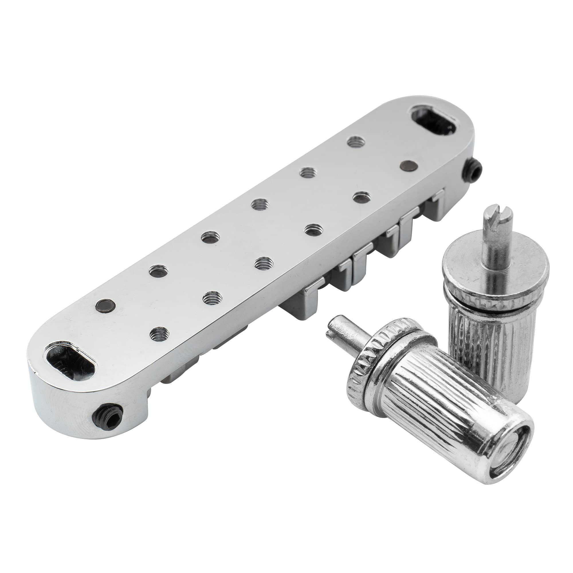 Musiclily 51.5mm Guitar Locking Roller Bridge Tune-O-Matic Bridge for Epiphone Les Paul SG Style Electric Guitar,Chrome