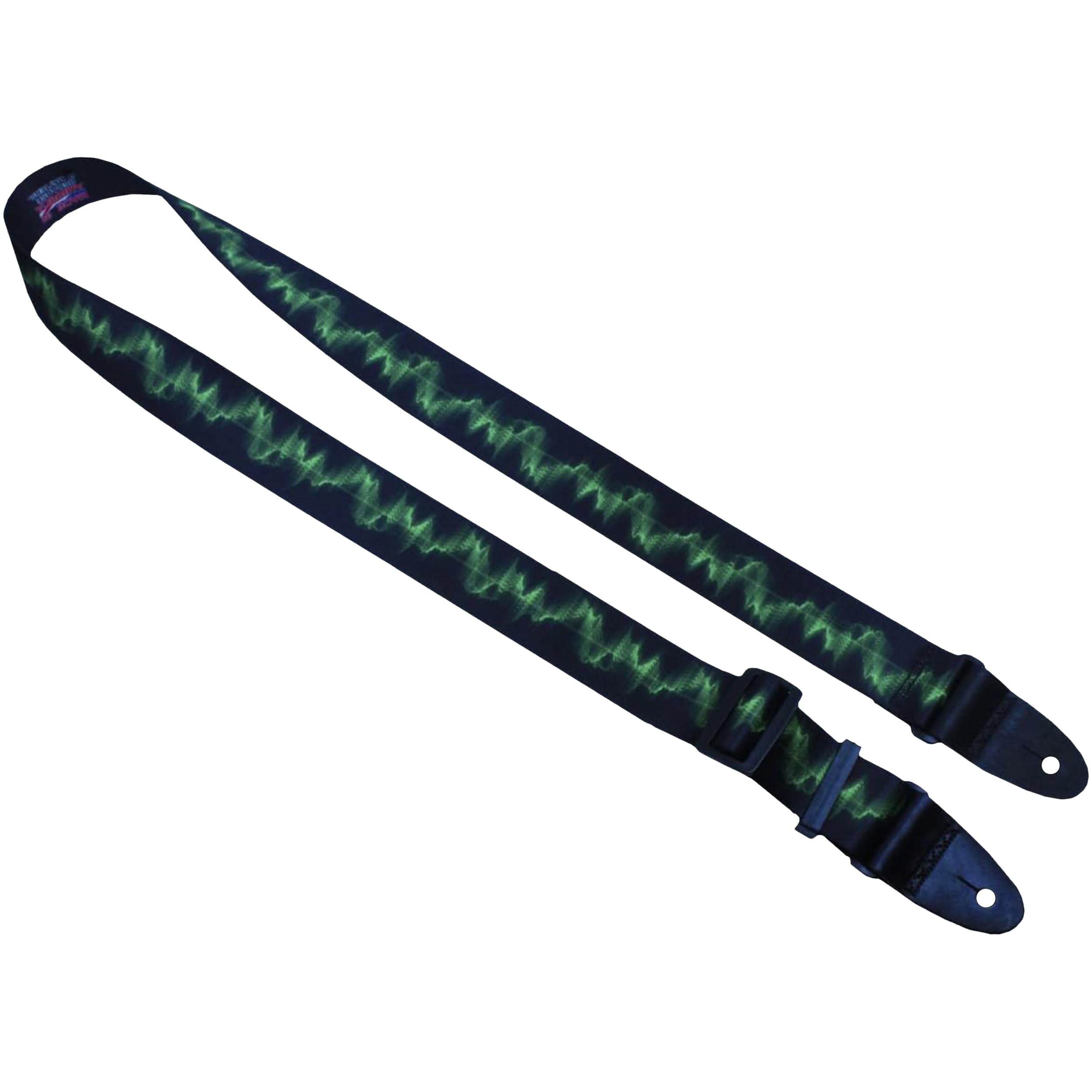 Killer-Q Guitar Strap - Stylish Straps for Electric and Acoustic Guitars With Leather Tabs, 2 Inches x 5 Feet, Wave Green