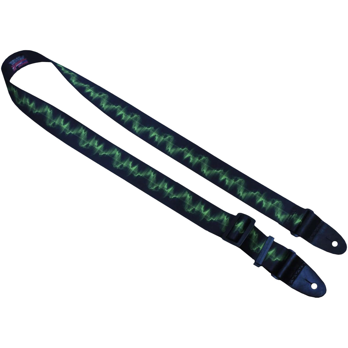 Killer-Q Guitar Strap - Stylish Straps For Electric And Acoustic Guitars With Leather Tabs, 2 Inches X 5 Feet, Wave Green